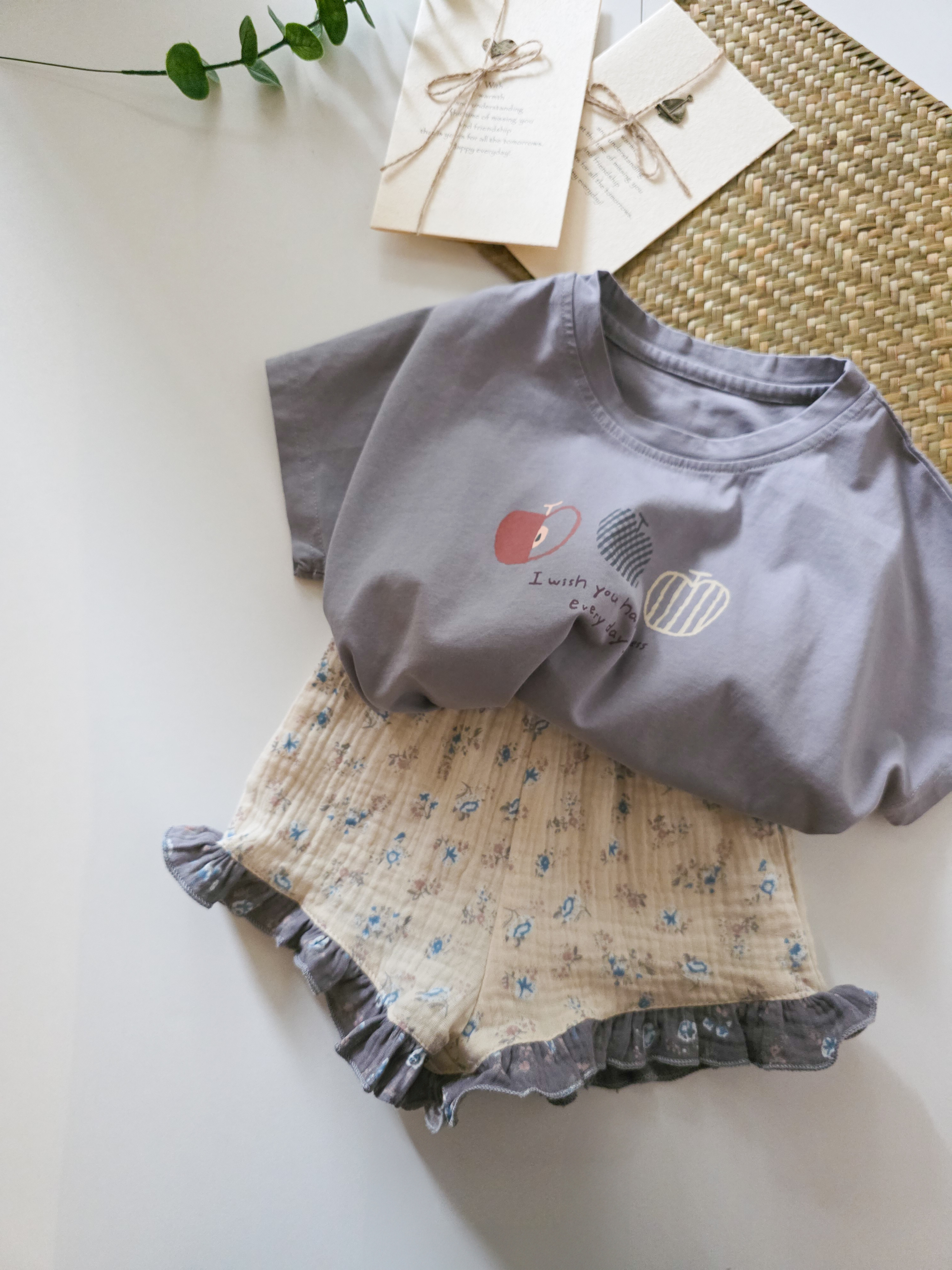 雲朵花園 棉麻短褲