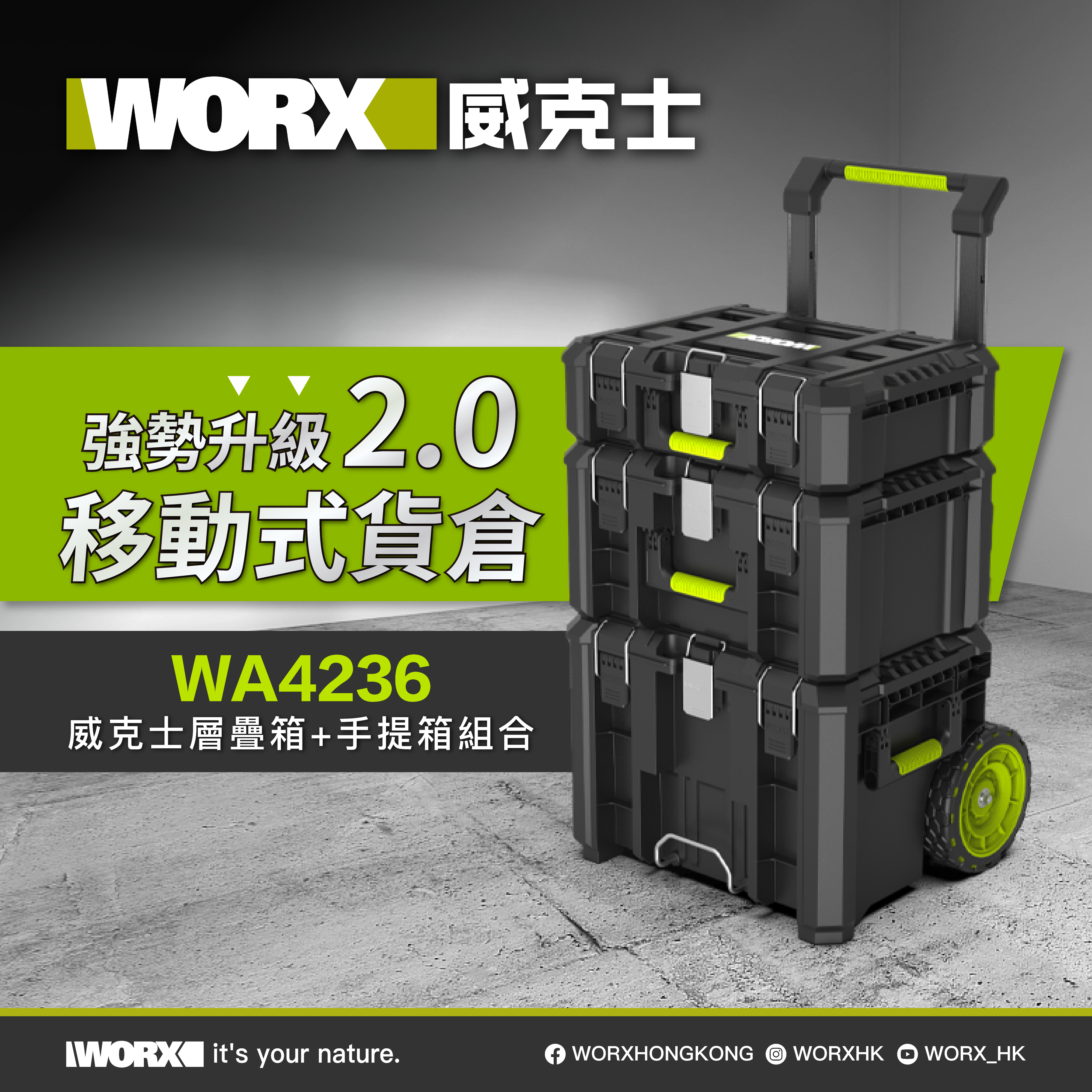 WORX WA4236 三件套層疊箱