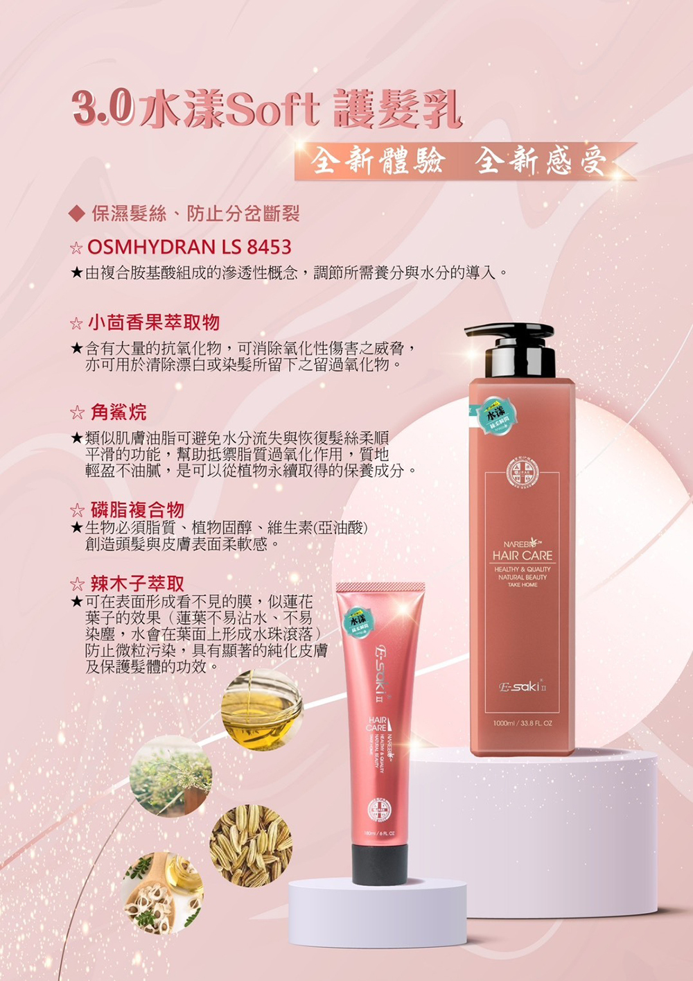 E-saki崎莎琪 3.0水漾Soft護髮乳180ml