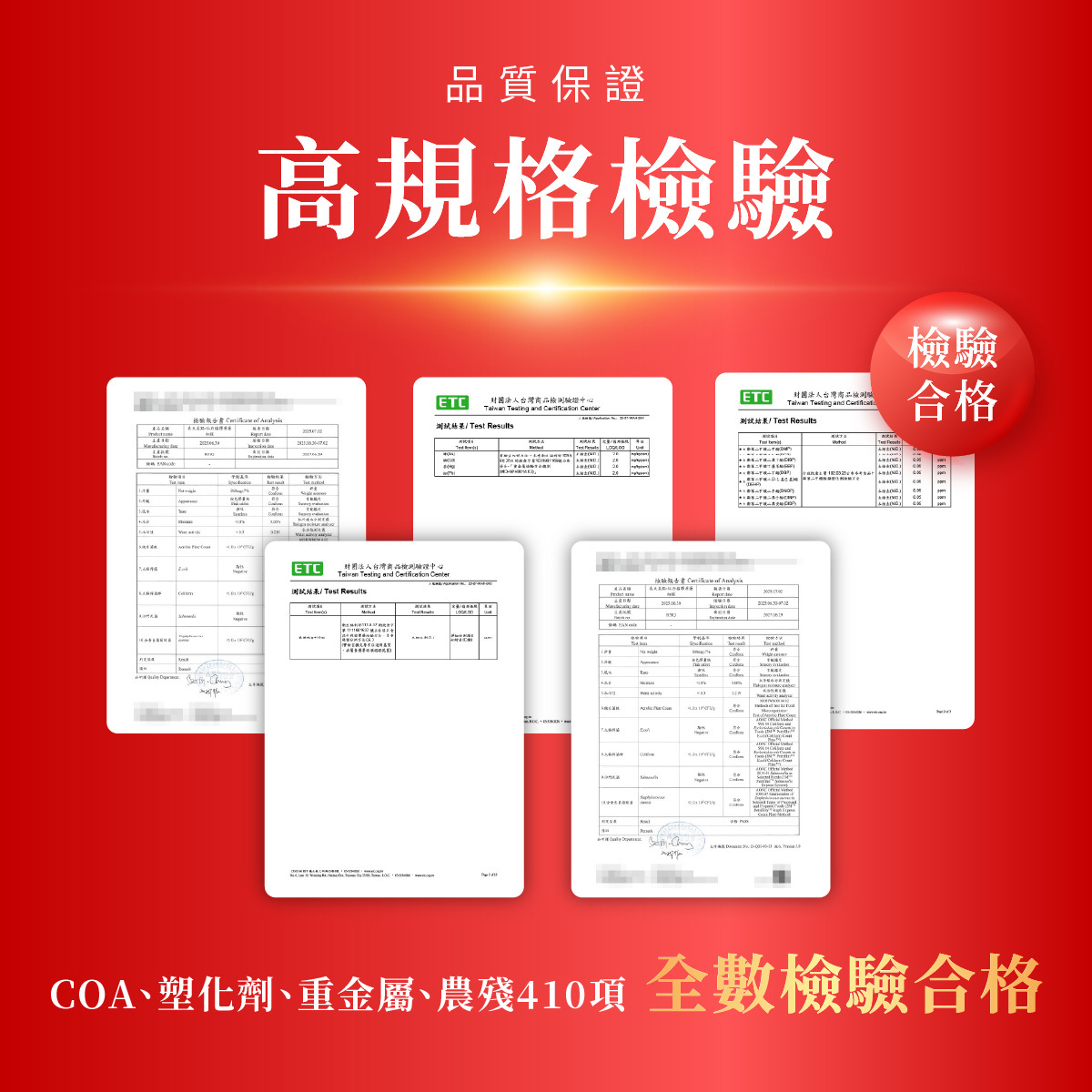 美天美點紅石榴膠原蛋白錠通過品質認證,檢驗合格敬請安心食用