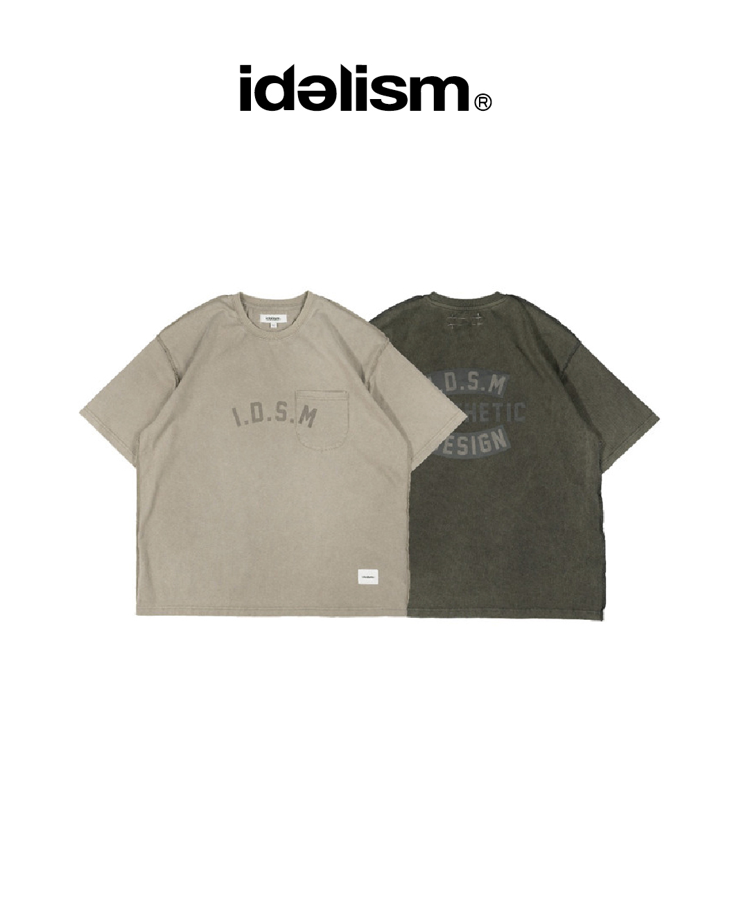 idealism 拷克水洗短袖T 深灰/沙 25 S/S Reverse Tee