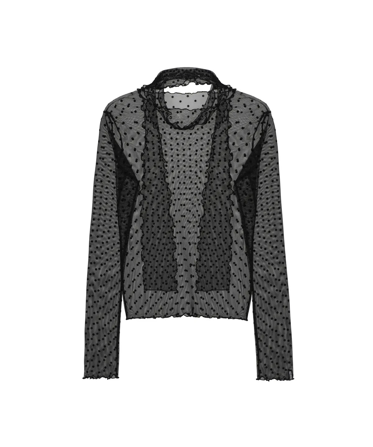【NICK&NICOLE】 DOT MESH SCARF TOP /追跡付 MUSINSA公式 | NICK&NICOLE DOT MESH SCARF TOP_BEIGE