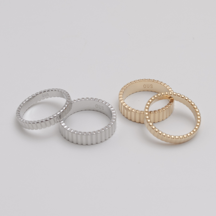 OUS Glint Ring Small Model 微光戒 窄版 金