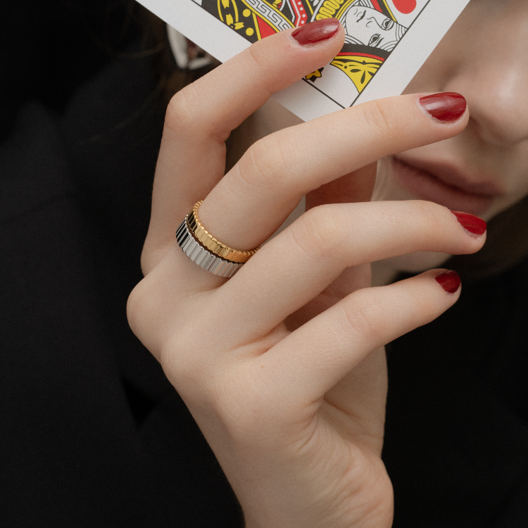 OUS Glint Ring Small Model 微光戒 窄版 金