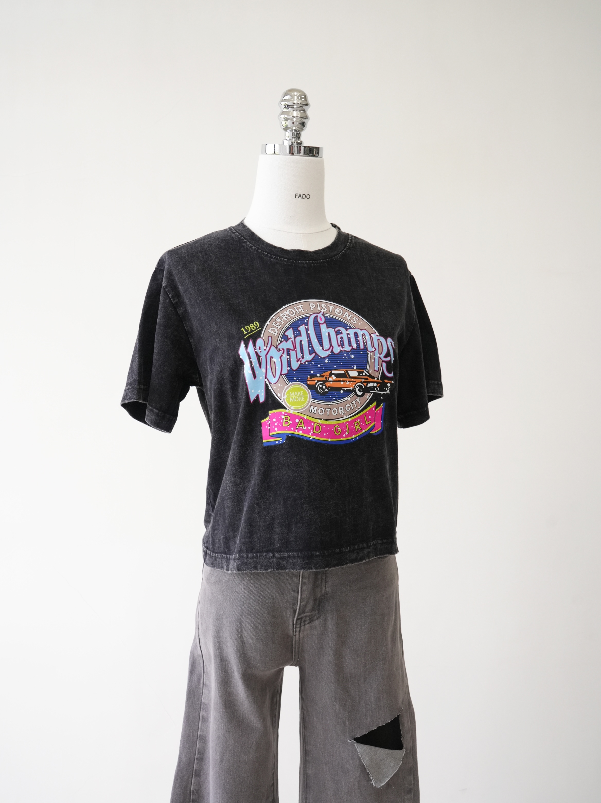 法朵Fado shop｜美式徽章水洗短T 0213216