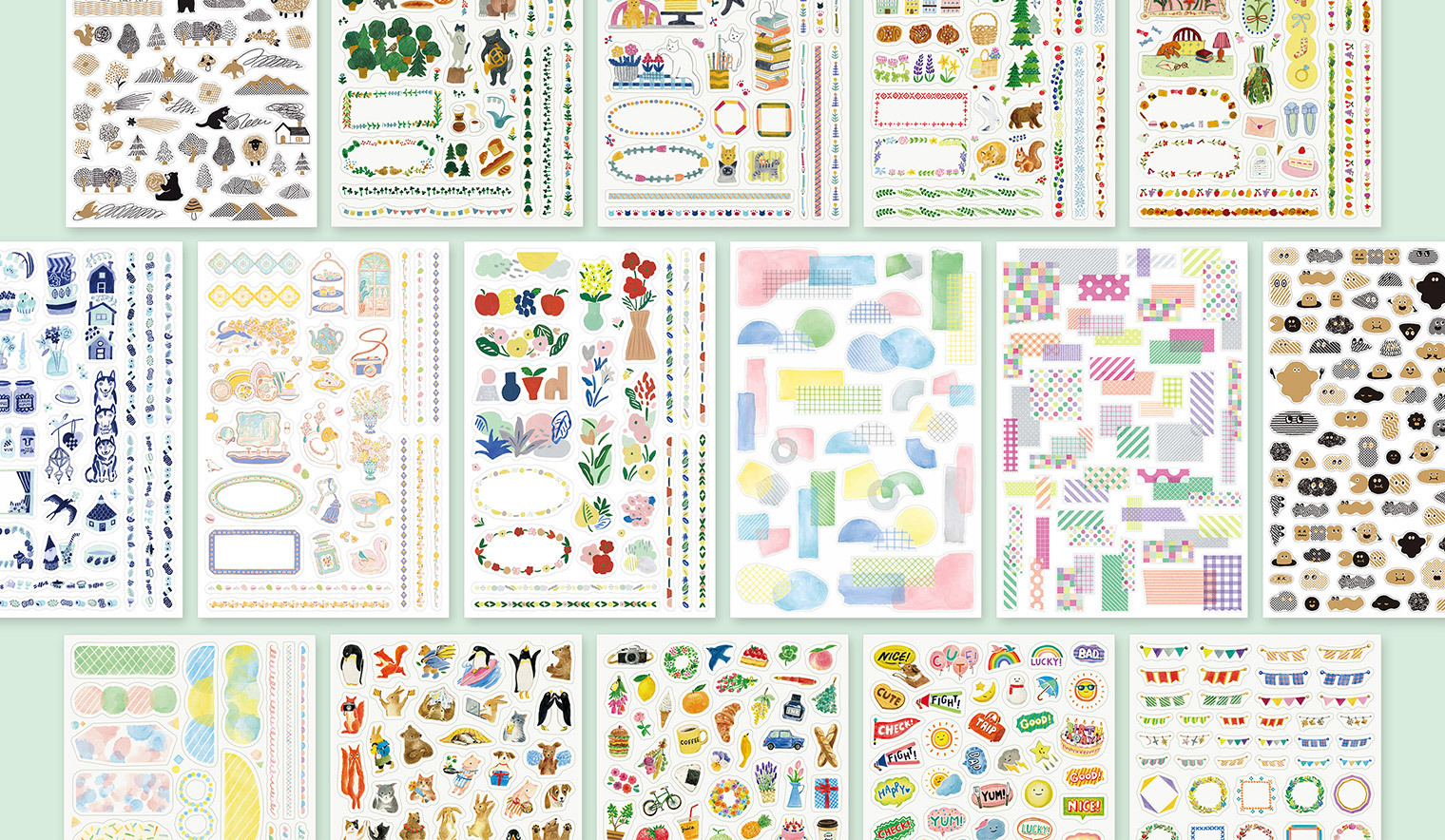 MIDORI Yuru Log 和紙貼紙：可書寫、多款圖案 新款上架！