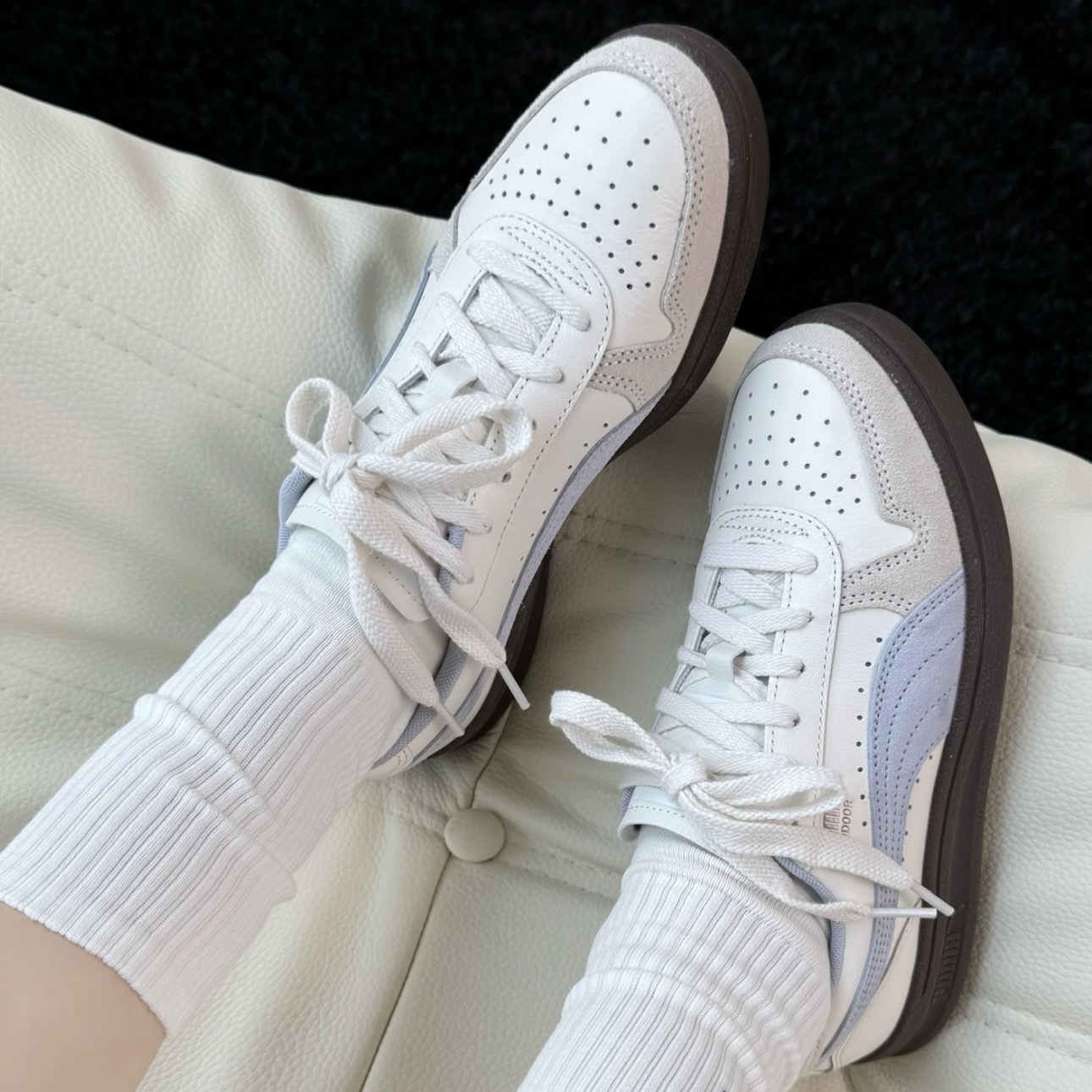 EMMI x PUMA INDOOR 薰衣草紫 奶油白 休閒鞋 401360-04