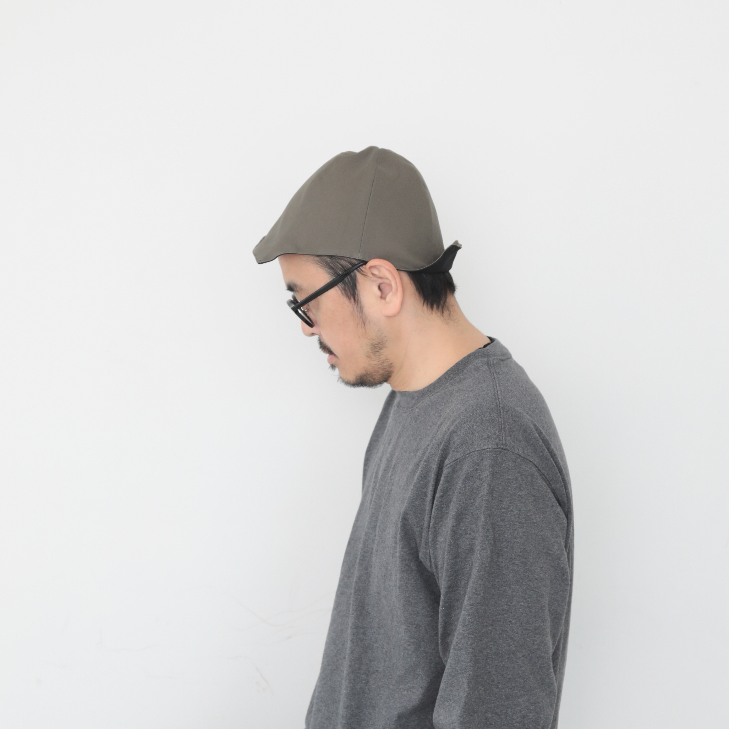OMAKE.jp 雙帽沿帽TwoBrimsCap 卡其綠