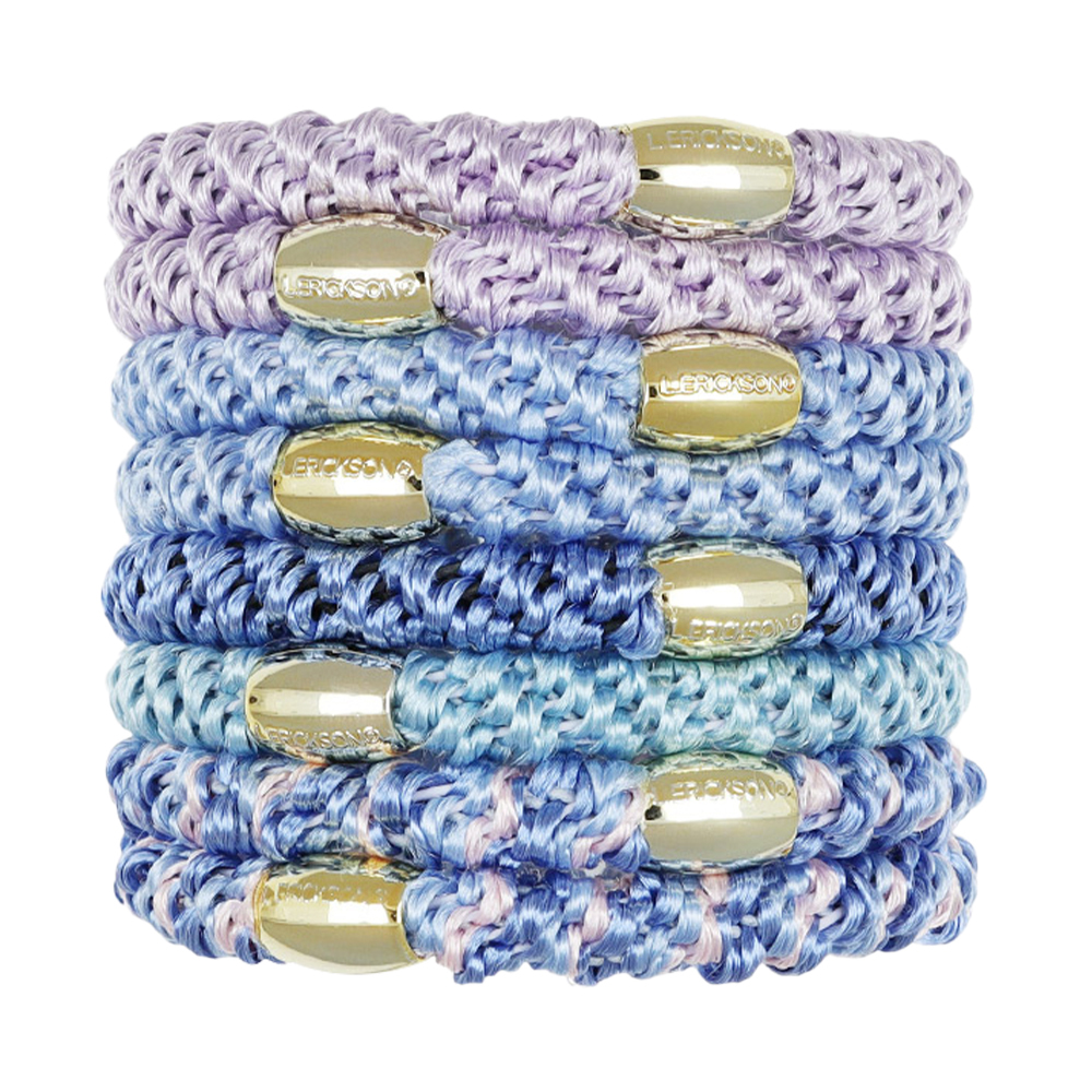 L. ERICKSON 彈力髮圈-8入〈紫藤藍調〉