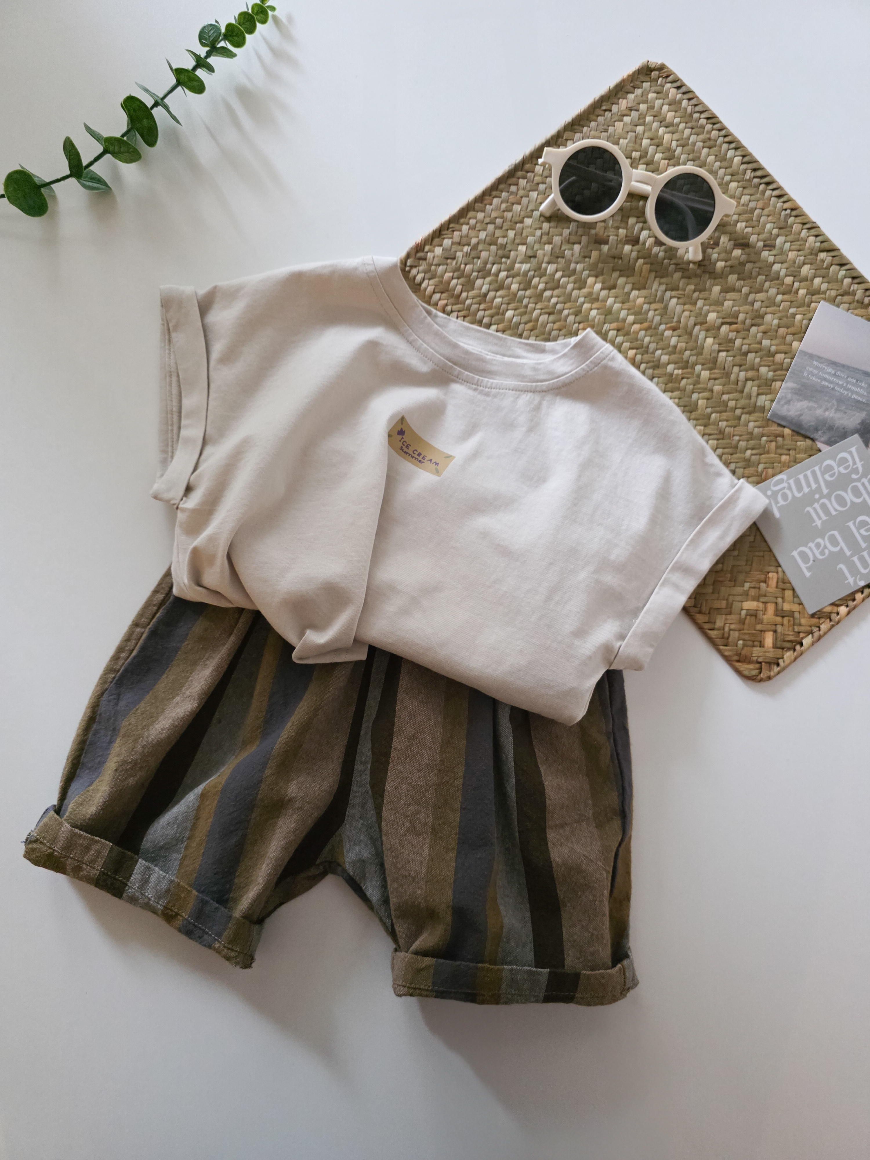 冰淇淋字母標 坎肩上衣