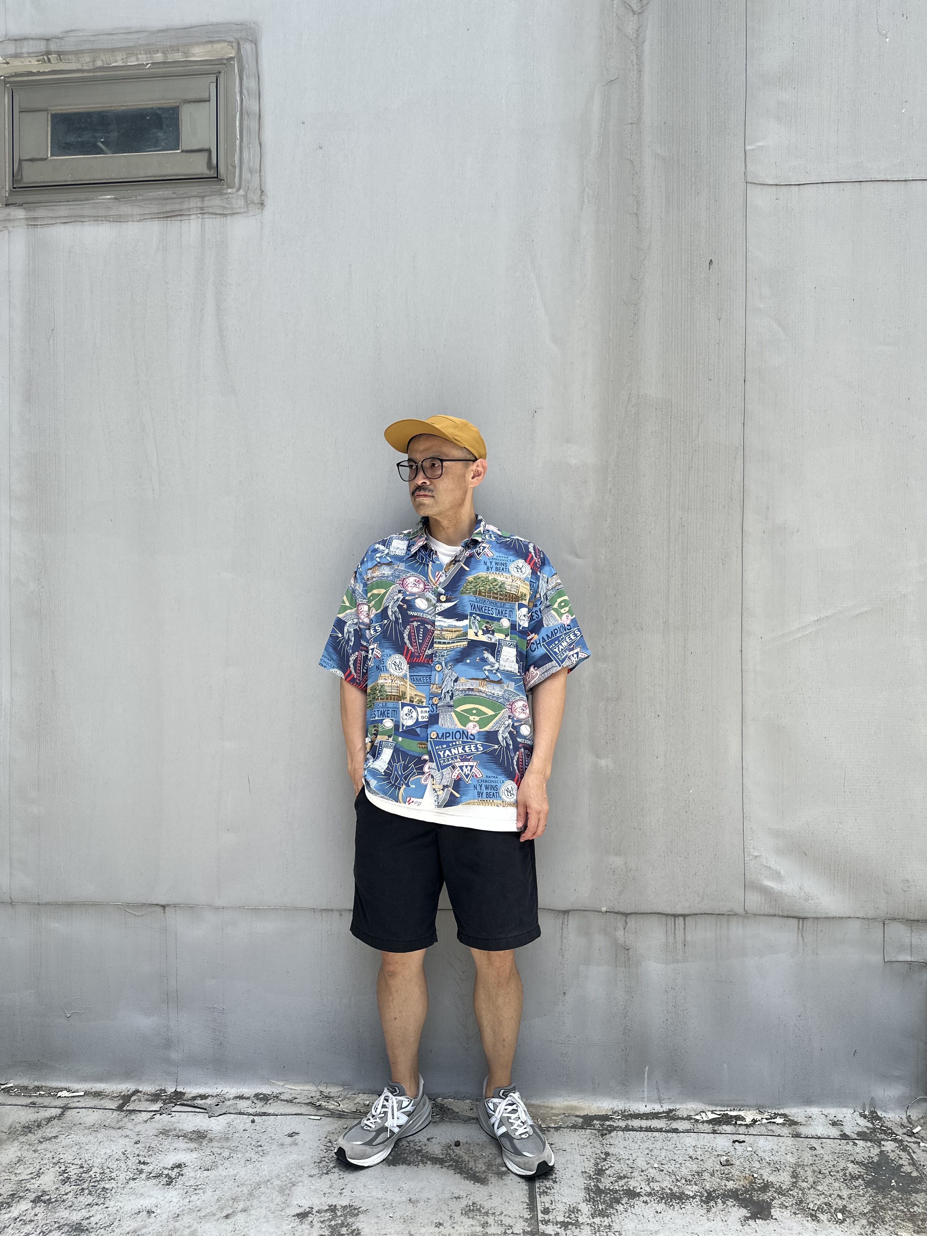 00’s (2003)Reyn SpoonerNY YANKEES100th AnniversaryRayon Hawaiian Shirt(MADE IN HAWAII)