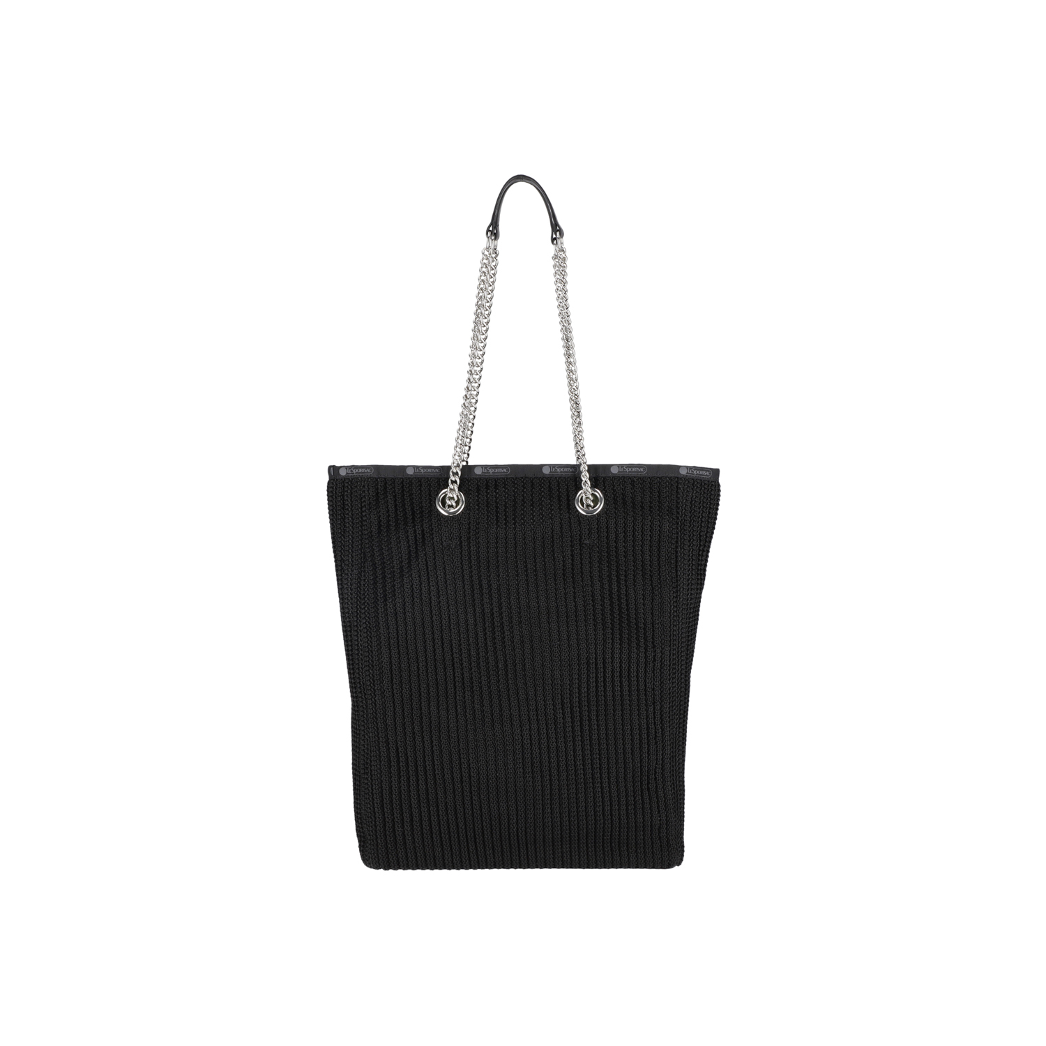 鏈袋編織直式托特包 (BLACK CROCHET)