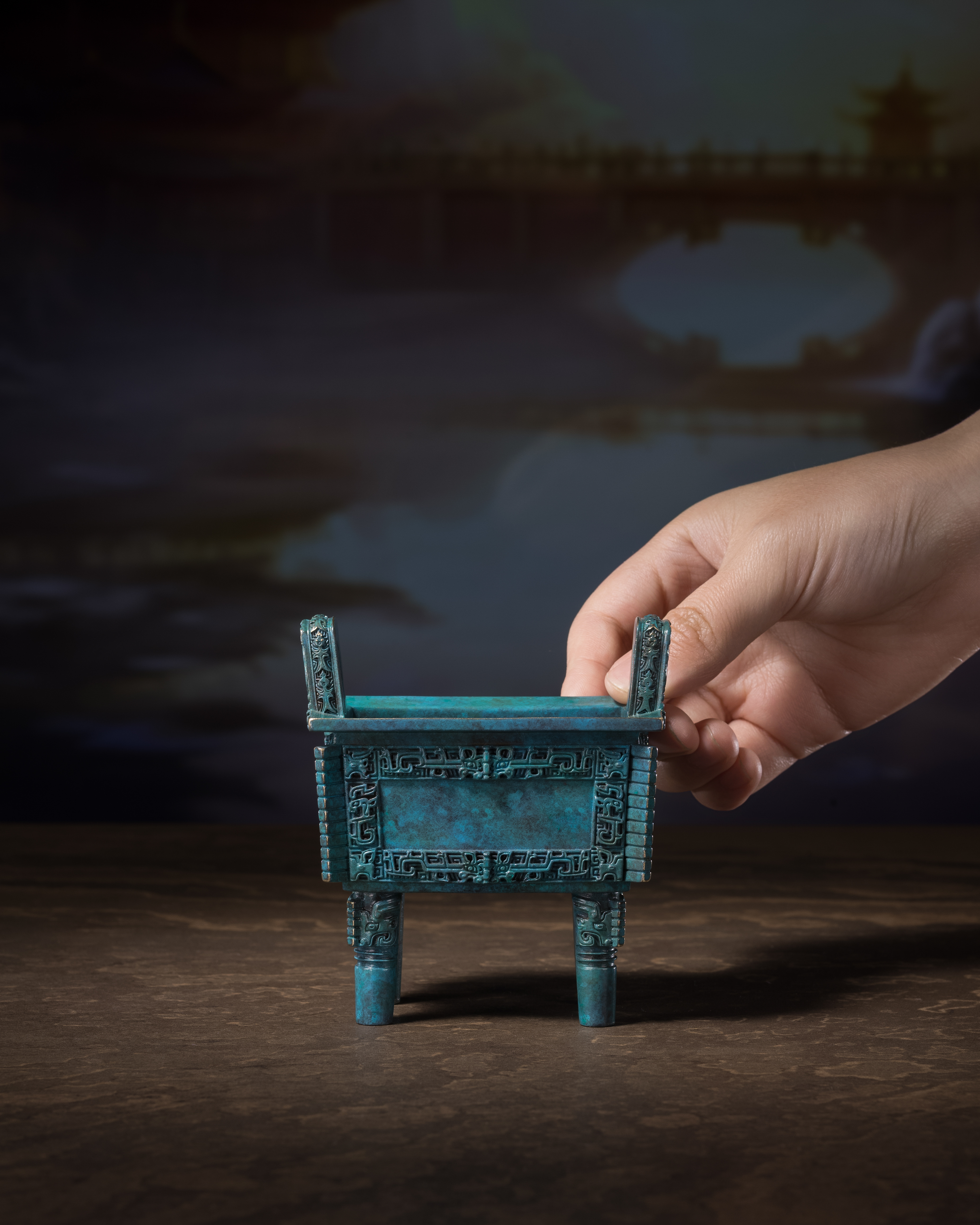 司母戊鼎(青色)