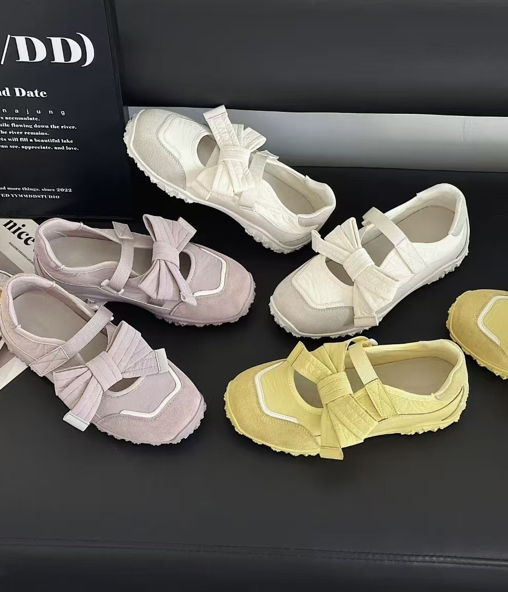 牛皮蝴蝶結波鞋