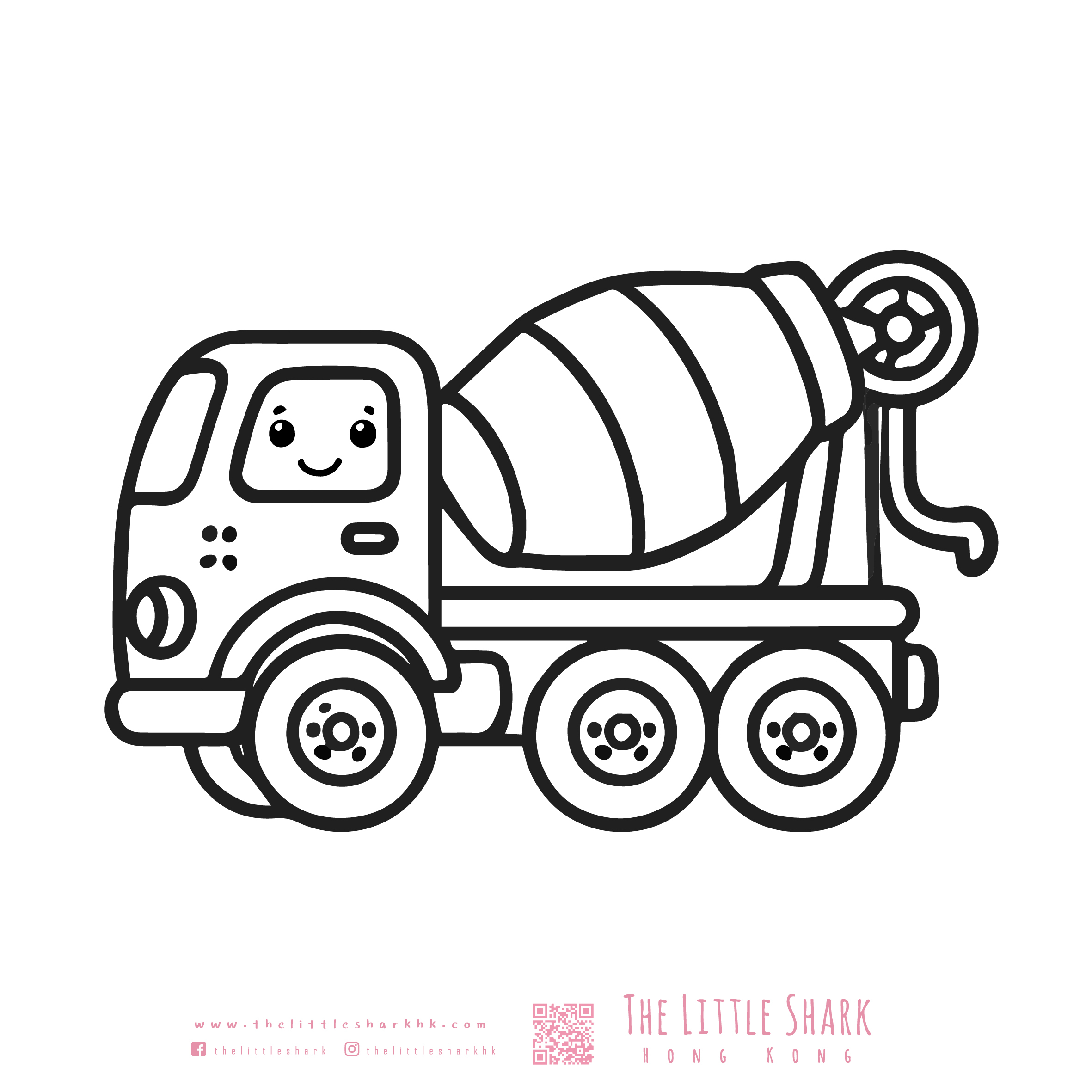 適合幼童的車車填色圖，提升小手肌發展