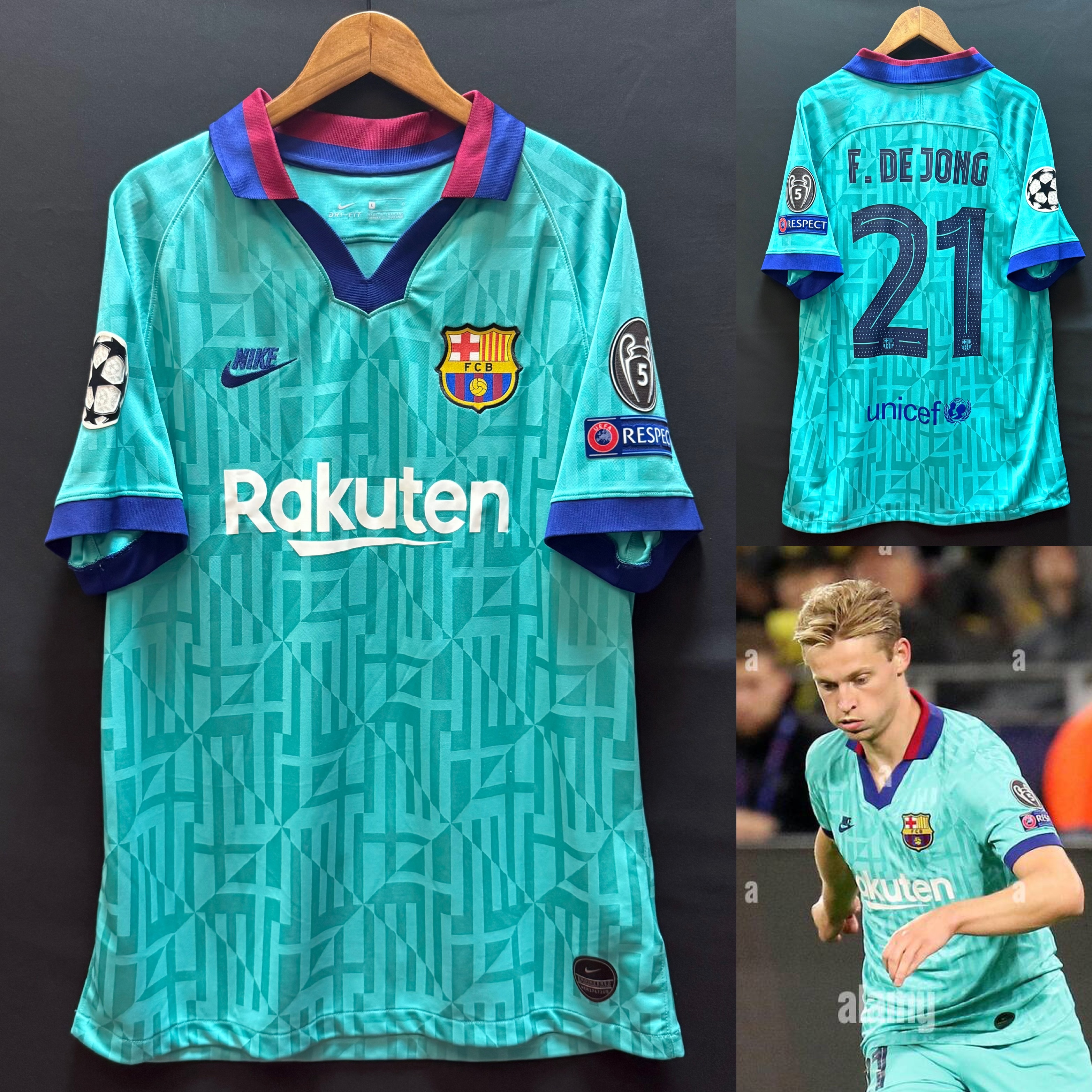 巴塞隆拿 2019-2020 Nike 二客球衣 #21 F DE JONG