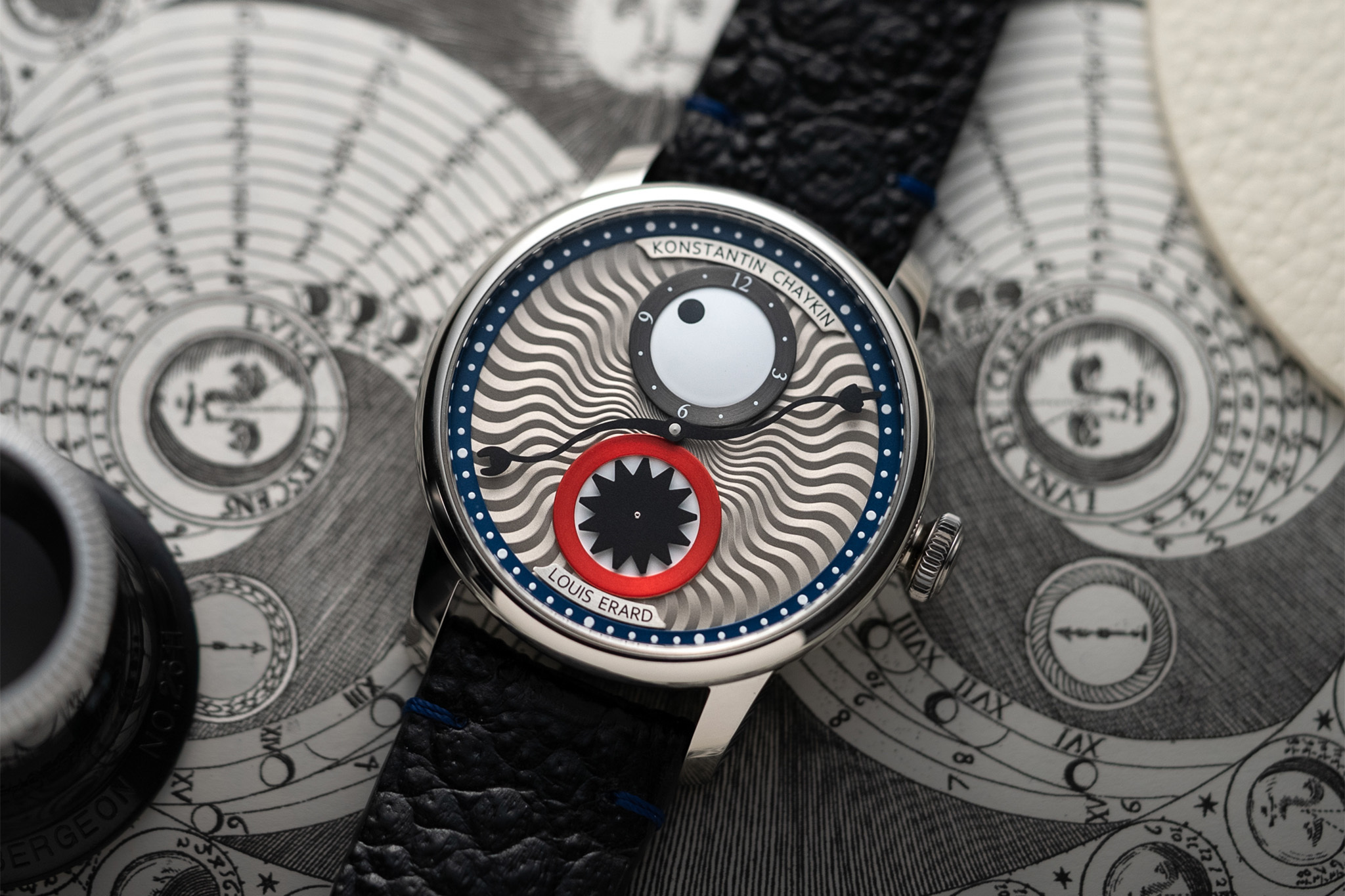 Noirmont X Collection 聯名款系列｜Louis Erard x Konstantin Chaykin 聯名款：時間吞噬者 III - 藍色款 85237AA90.BGA087,獨眼怪