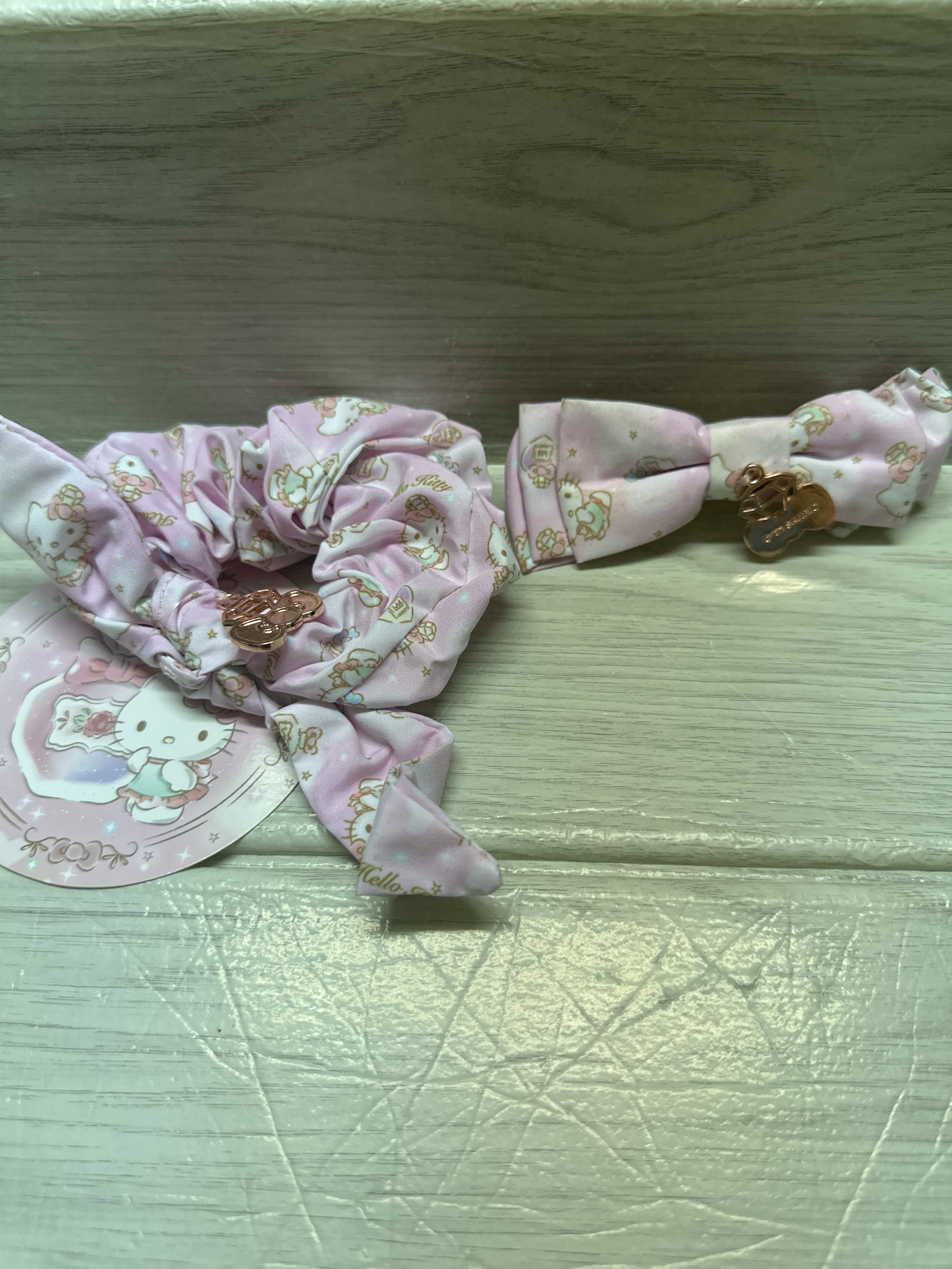 Hello kitty髮圈+頭夾