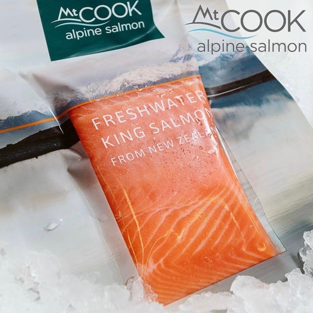 (透明包裝袋) Mt COOK - 紐西蘭帝皇三文魚柳 Mt Cook King Salmon #帶皮切件 *新舊包裝隨機發貨 (透明包裝袋) (急凍 -18°C)