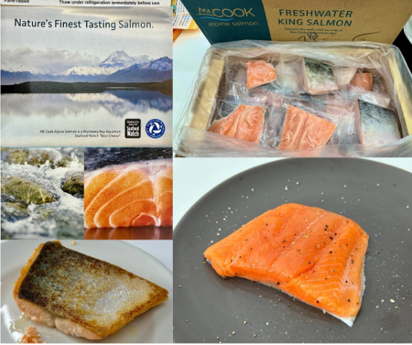 (透明包裝袋) Mt COOK - 紐西蘭帝皇三文魚柳 Mt Cook King Salmon #帶皮切件 *新舊包裝隨機發貨 (透明包裝袋) (急凍 -18°C)