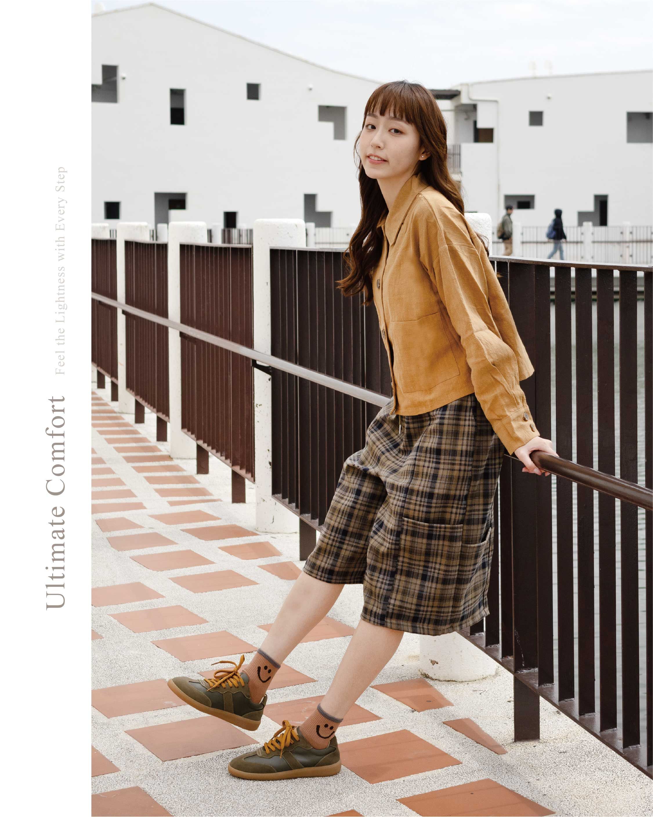 舒適視覺顯瘦真皮鞋,Sanly Joy 艾蜜莉德訓女鞋