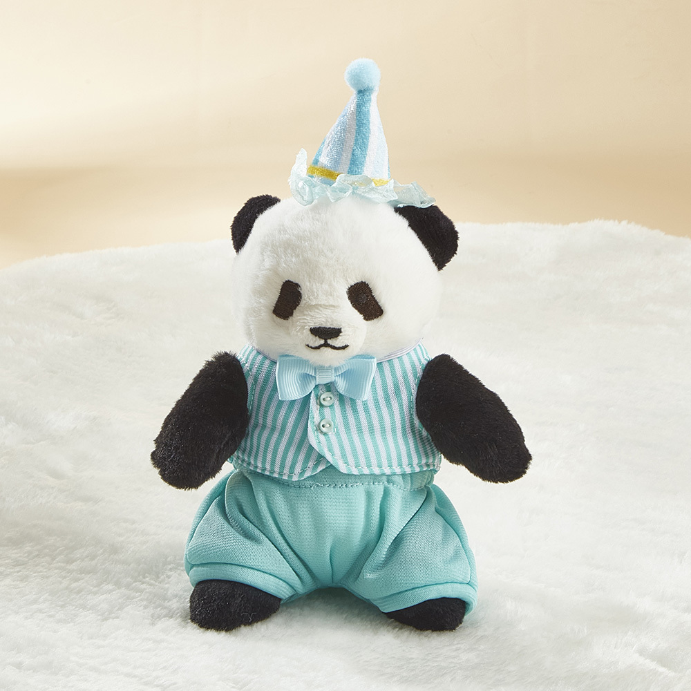 Plush Wear for 5" Panda Plush - Light Blue Suit Set