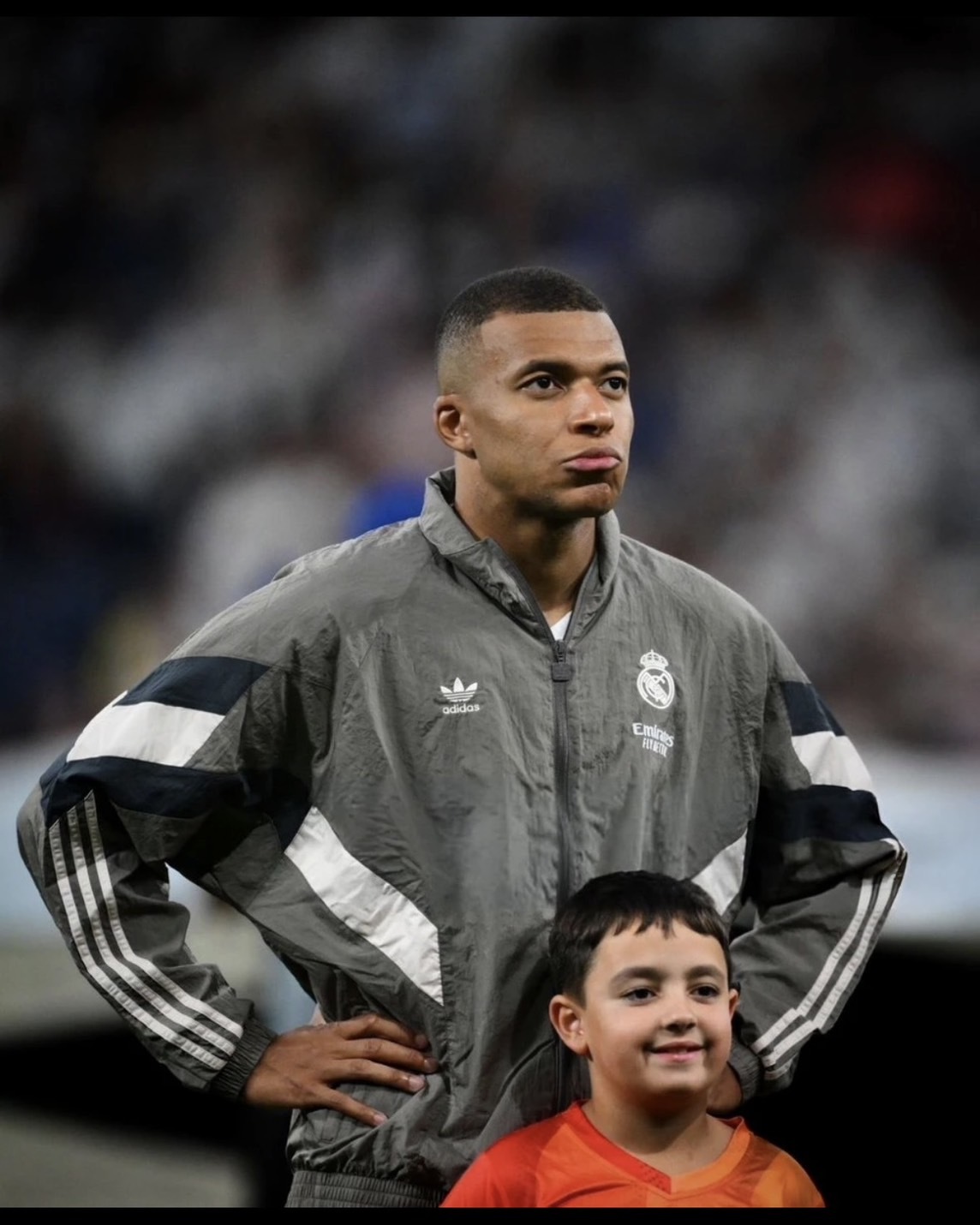 <足球迷必備>Adidas originals Real Madrid Track 皇馬聯名 立領 外套 炭灰