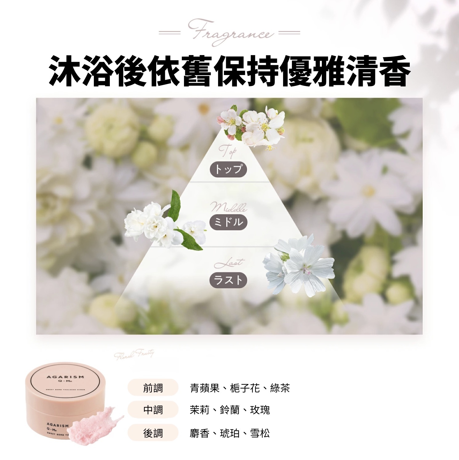 【24H出貨】日本𝗔𝗴𝗮𝗿𝗶𝘀𝗺 𝗾+𝗺𝗲 光滑美肌磨砂膏