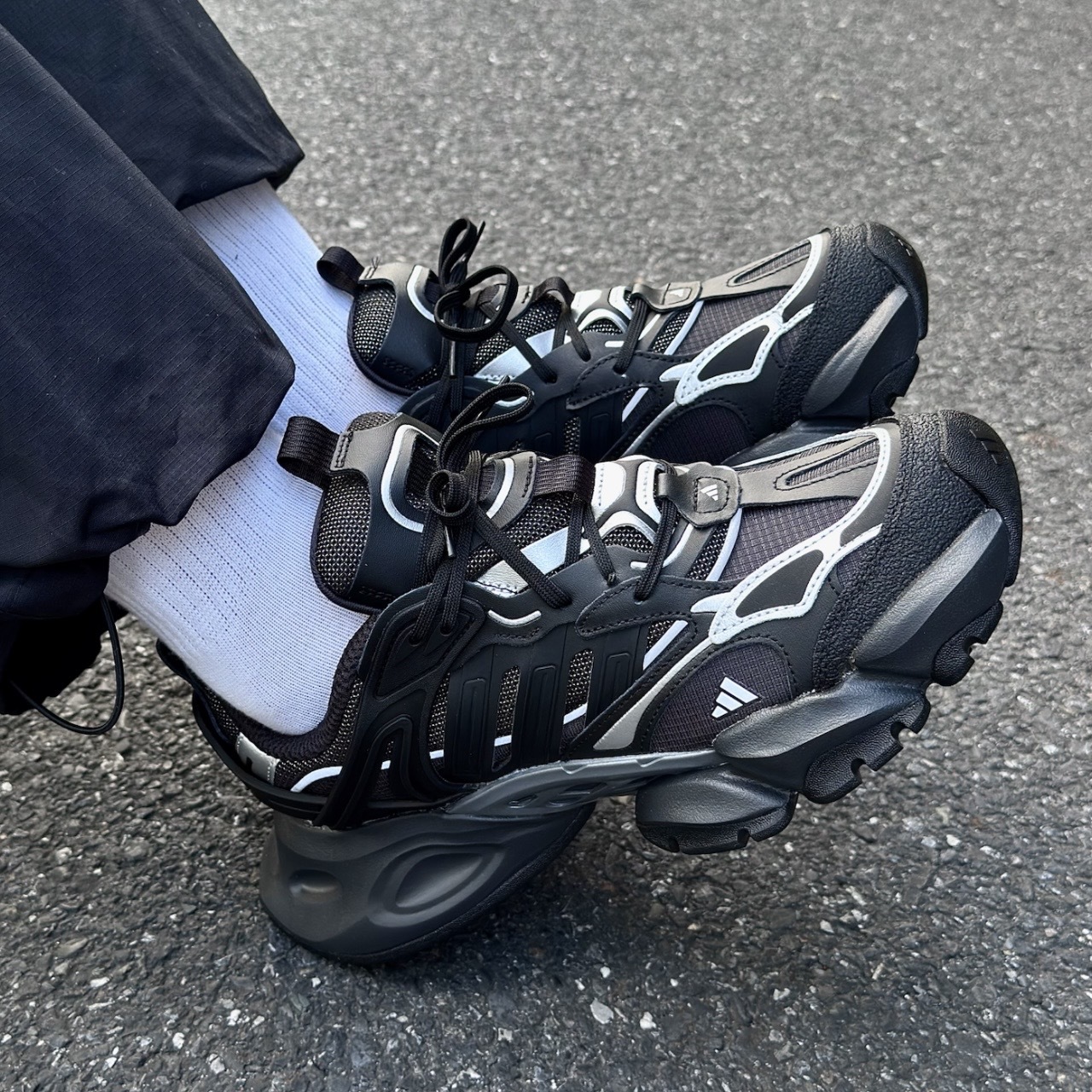 ADIDAS XLG RUNNER DELUXE 黑銀 反光 厚底 休閒跑鞋 IH0070