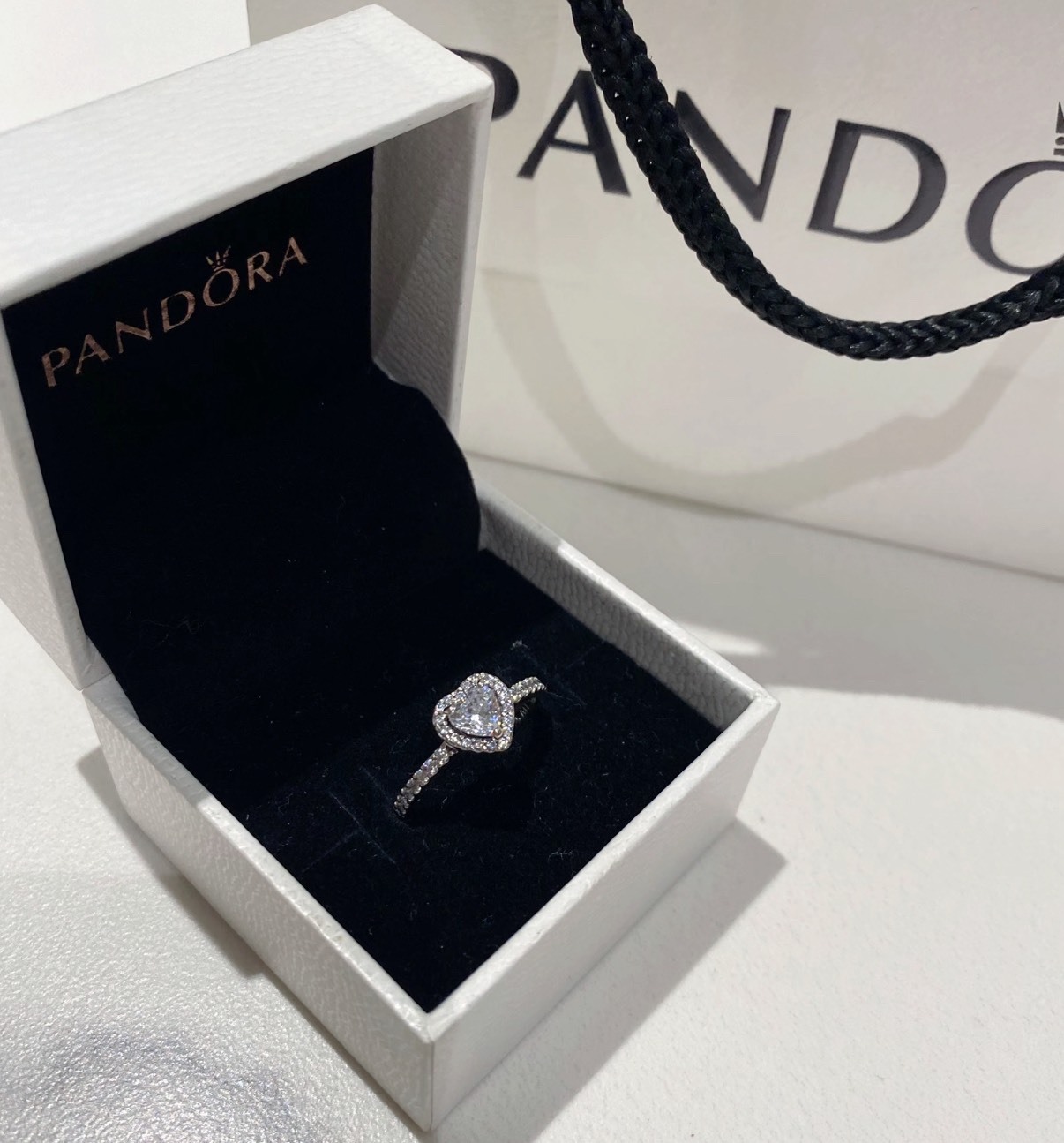 PANDORA 潘多拉  崇高的心 愛心鑲鑽 925銀 戒指