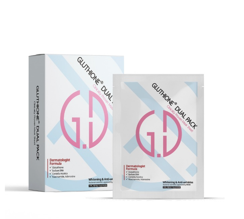 Dr.Blanc Gluthione Dual Pack Mask Pack 醫學藥用全效美白抗衰面膜 1盒5片
