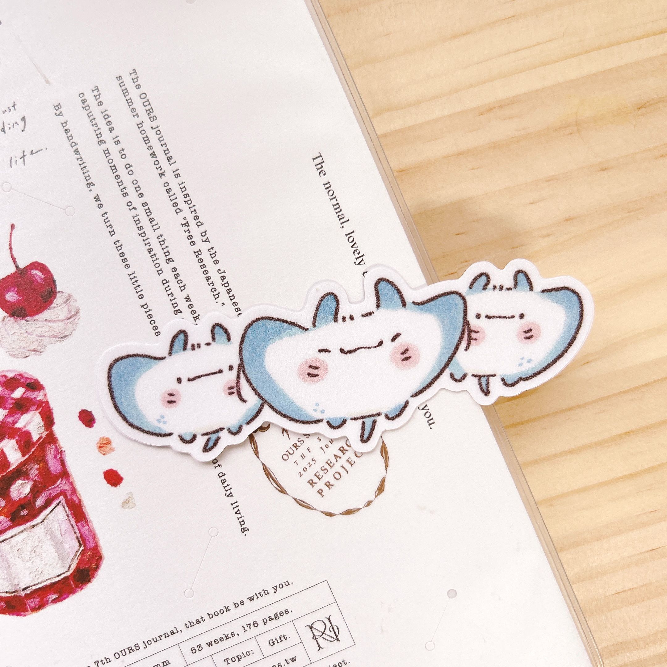 魚餅一隻熊｜魟魚貓貓 防水貼紙