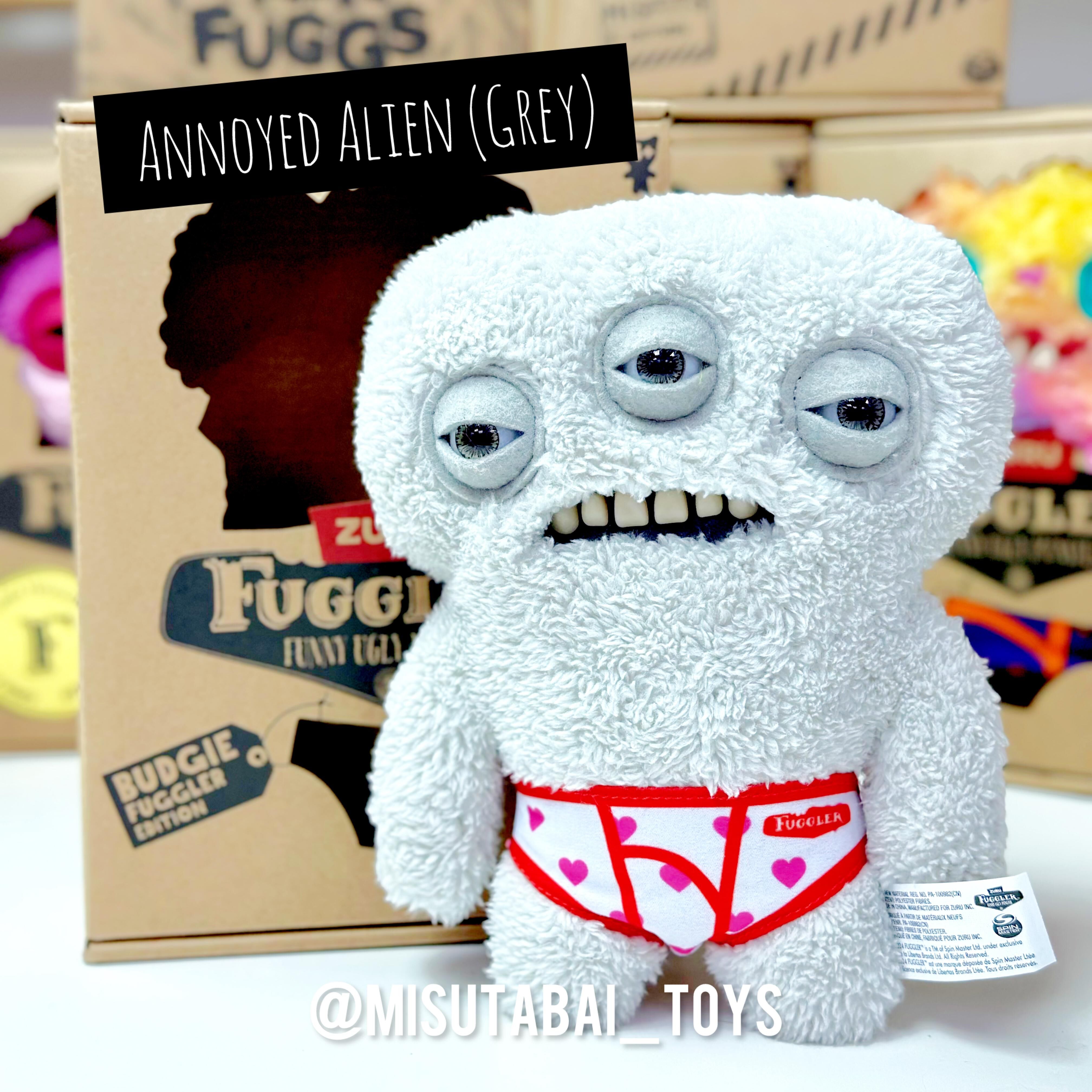 FG76205  FUGGLER BUDGIE- ANNOYED ALIEN (GREY)