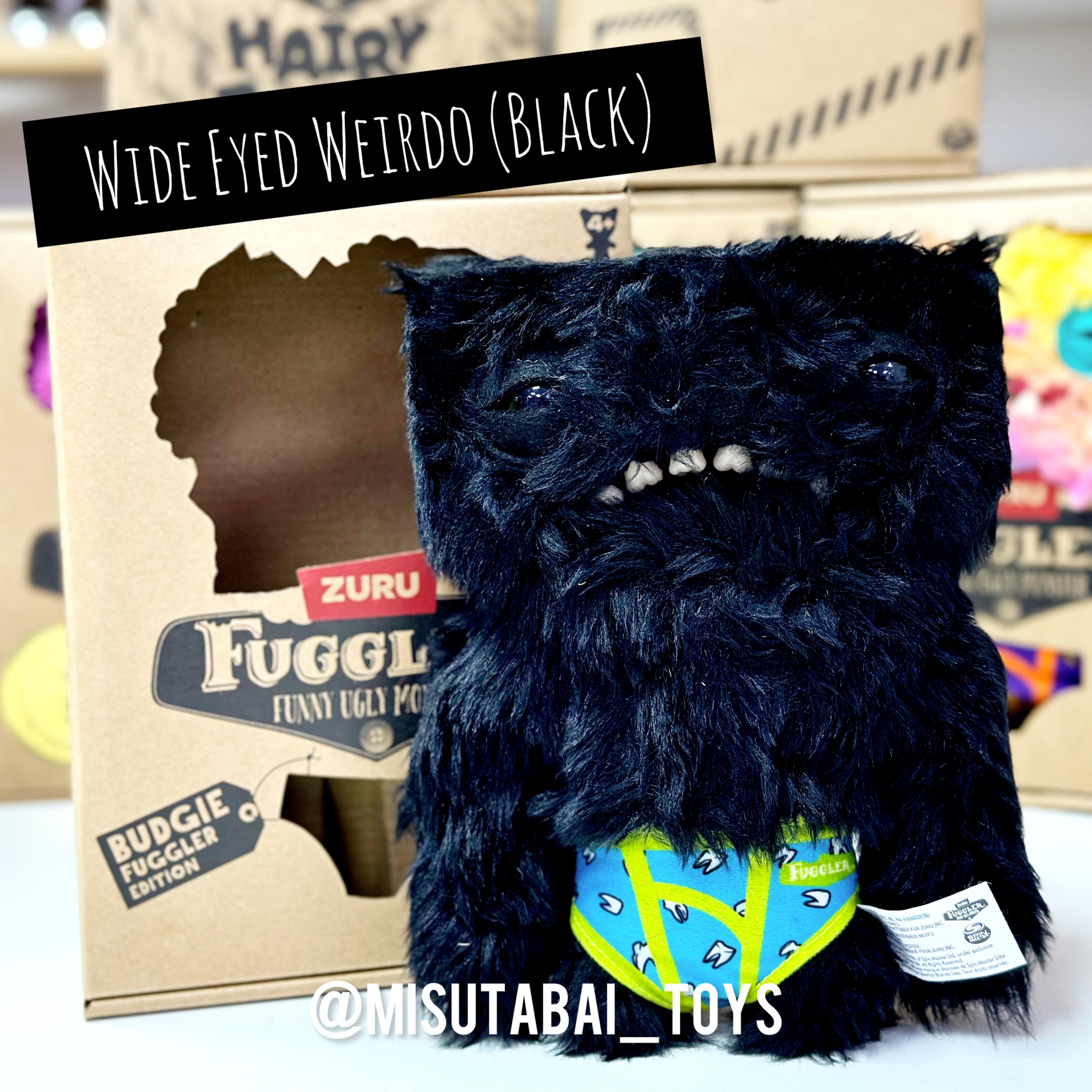 FG76120  FUGGLER BUDGIE- WIDE EYED WEIRDO (BLACK)