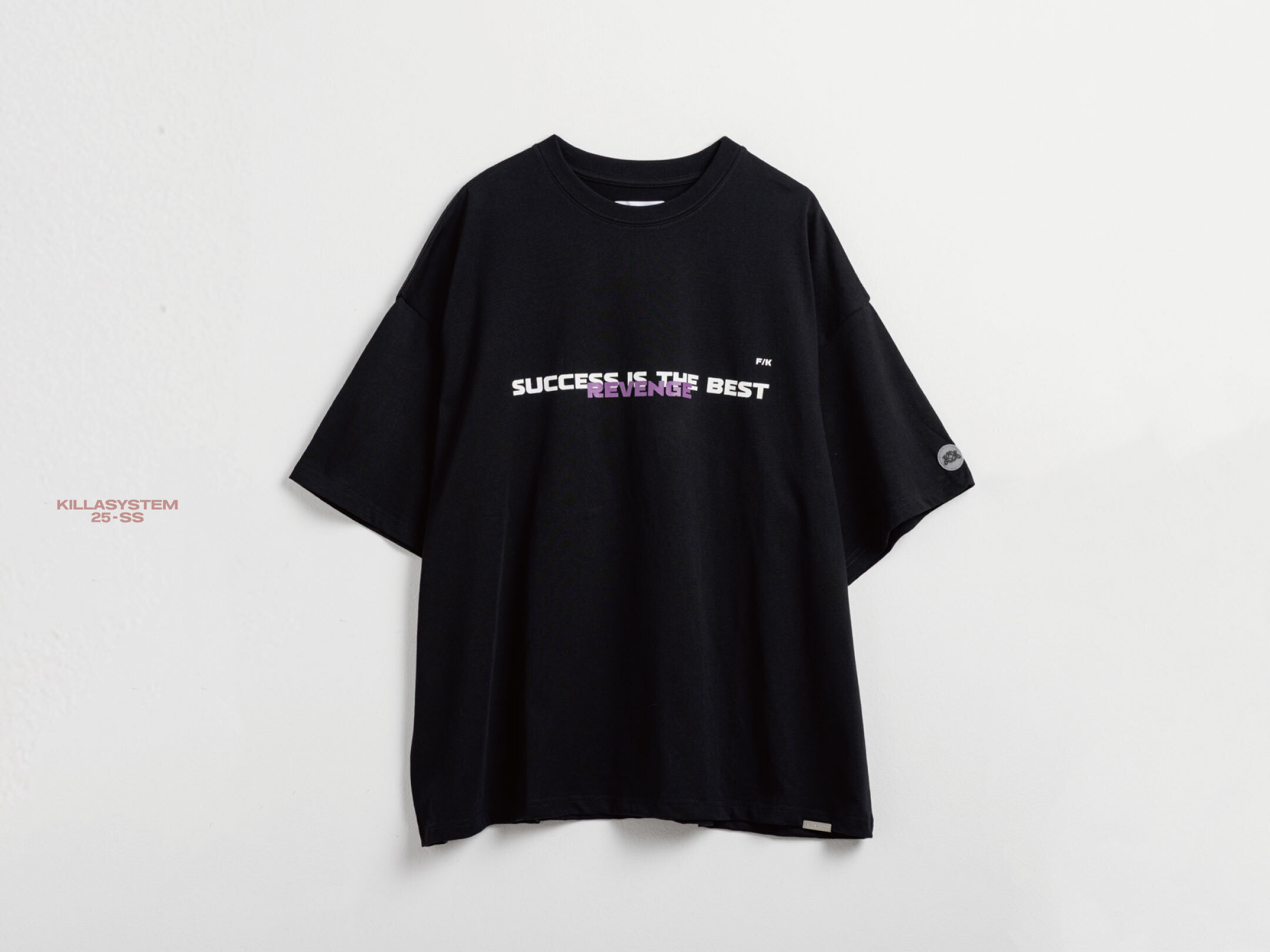 KILLASYSTEM 25S/S SLOGAN TEE 黑色