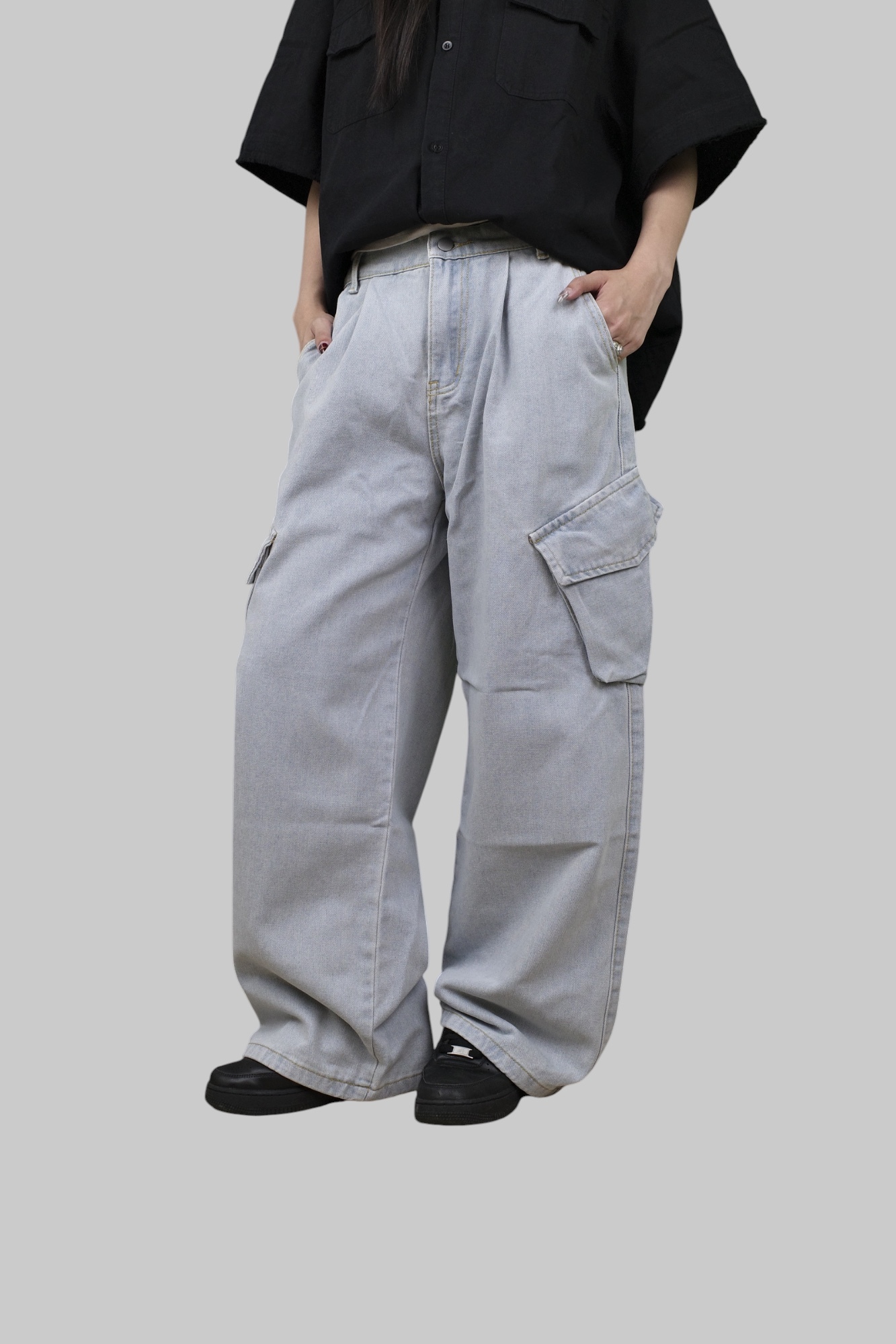 『Always_Good』做舊 水洗 側口袋 牛仔 長褲