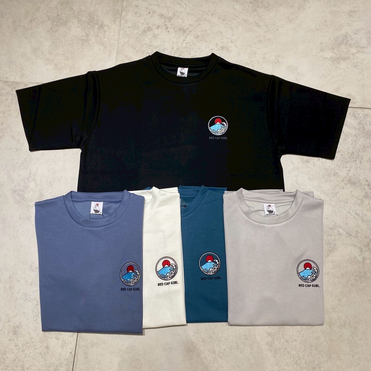 Red Cap Girl Rcg 富士山刺繡冷感厚磅短T RE25SU23