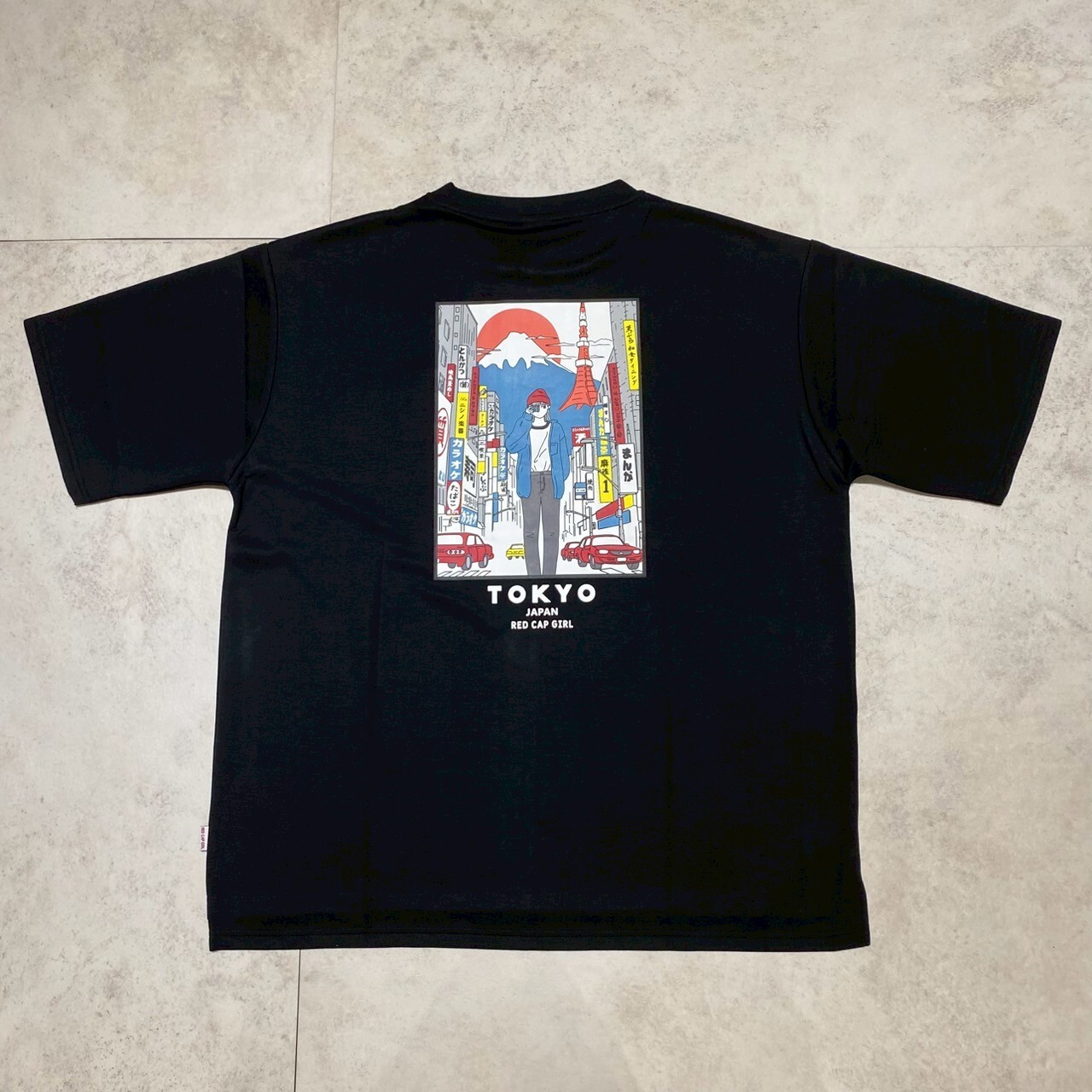 Red Cap Girl Rcg 富士山刺繡冷感厚磅短T RE25SU23