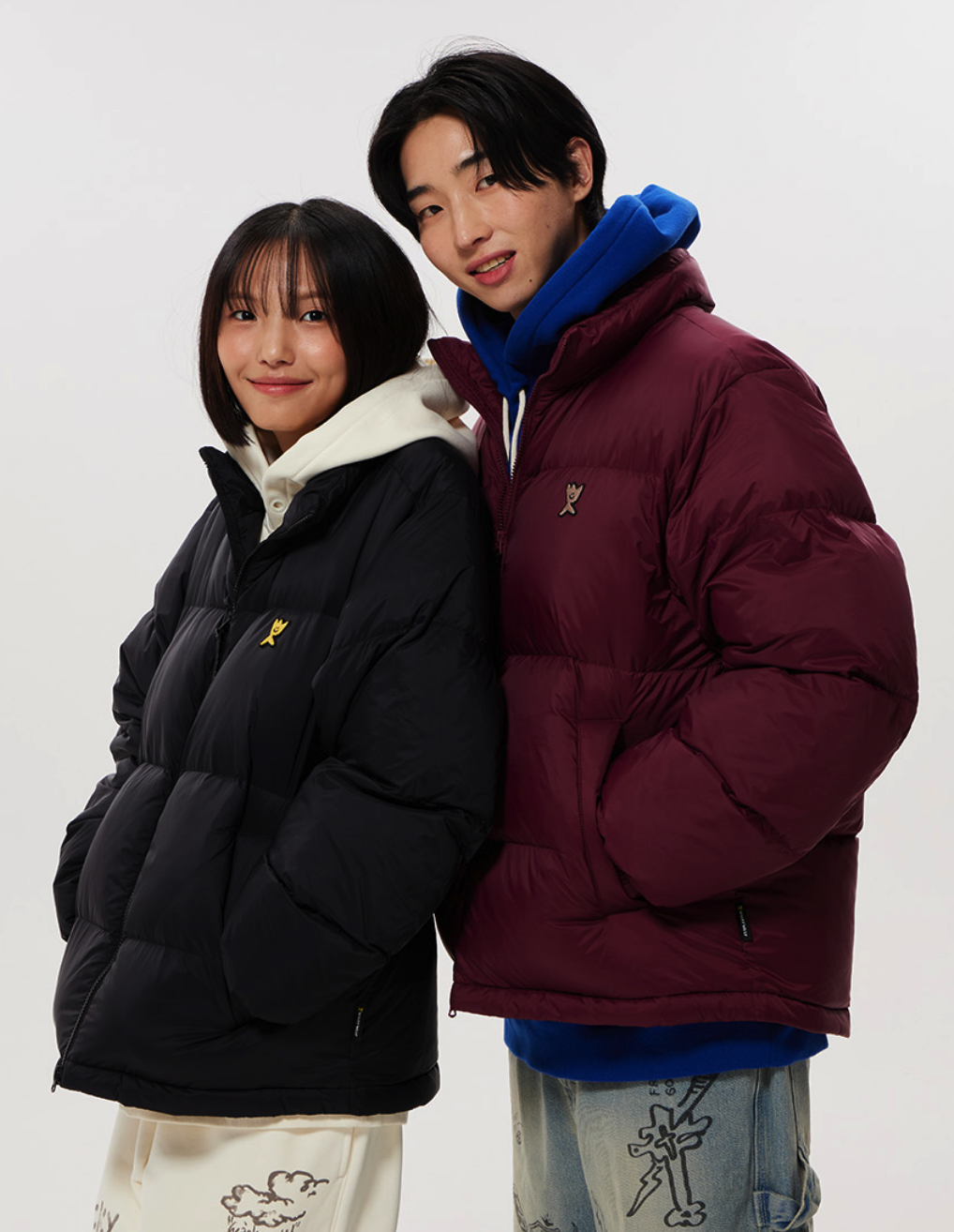 【現貨】Wacky willy 刺繡 火柴人 羽絨外套 MG2404DP01