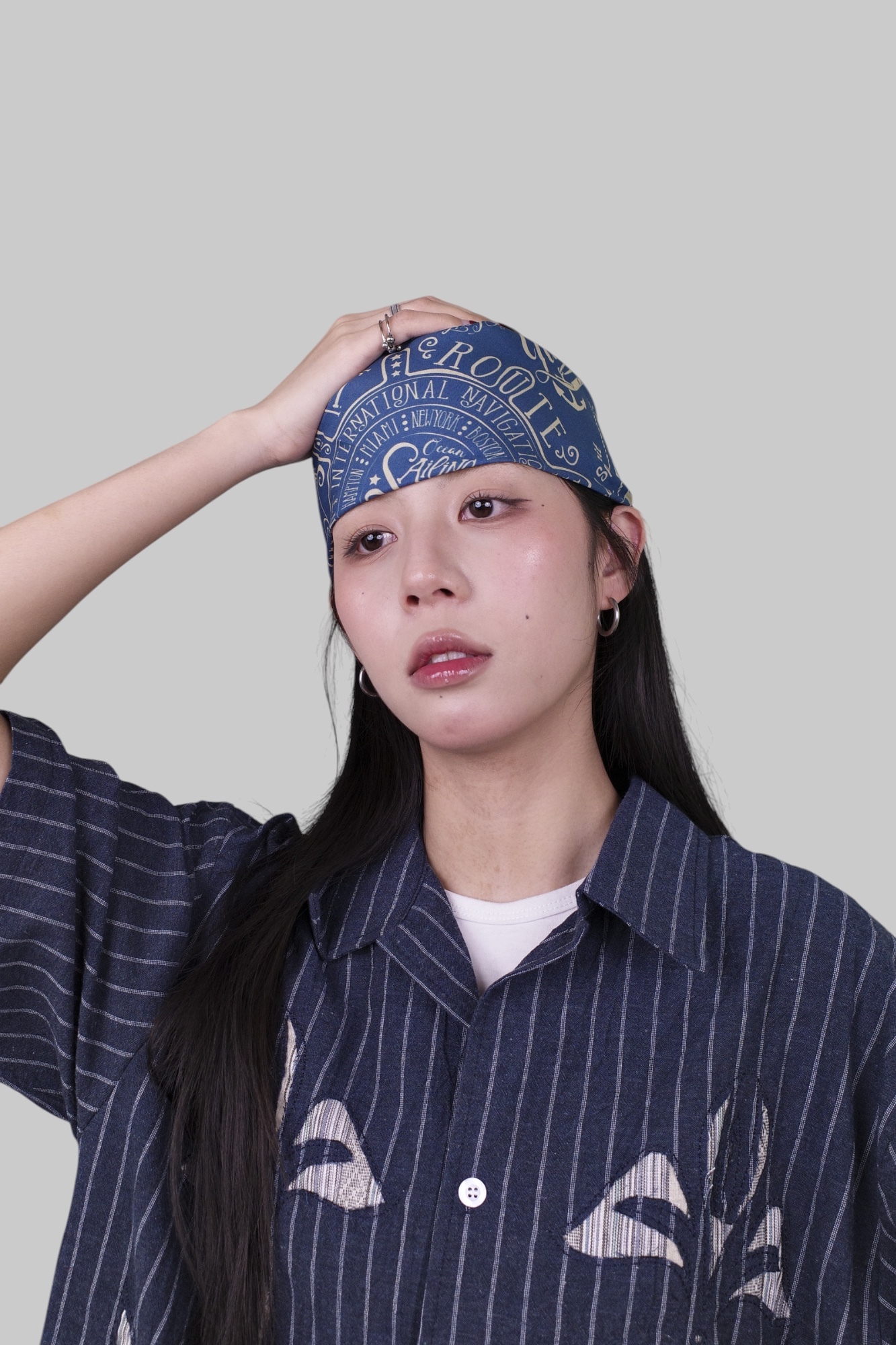 『Always_Good』海洋系列 船錨 絲巾 方巾 頭巾