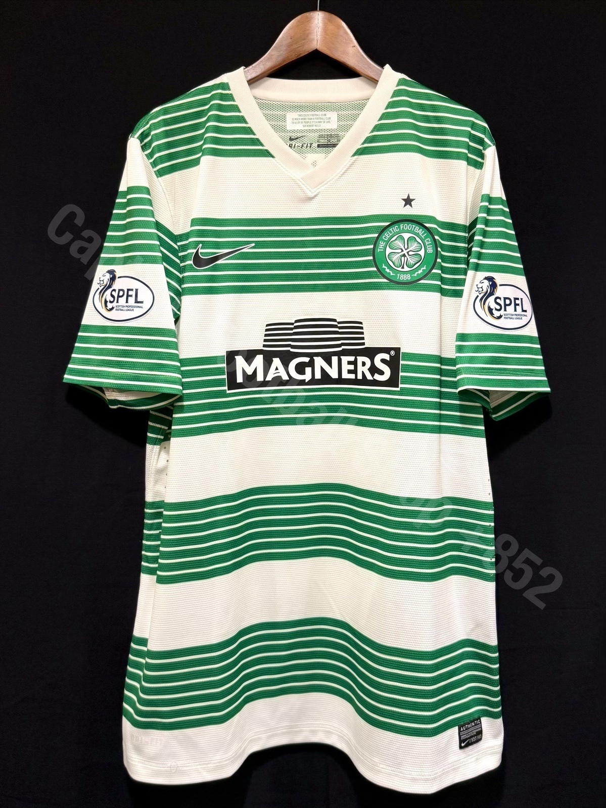 (Player Issue) Celtic 2013-2014 Nike Home Player Issue Shirt #5 VIRGIL