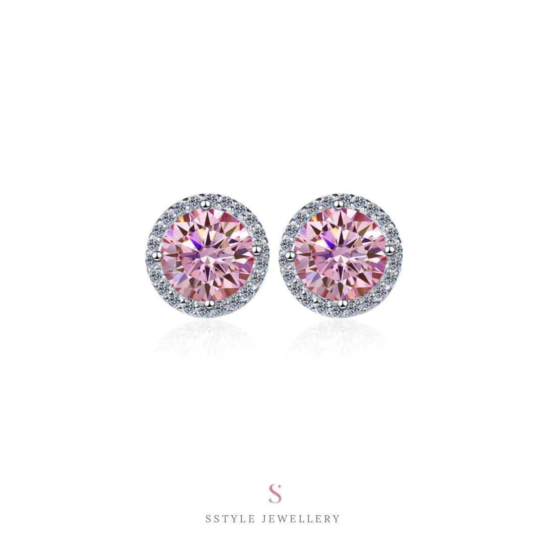 Sakura Bloom moissanite earrings