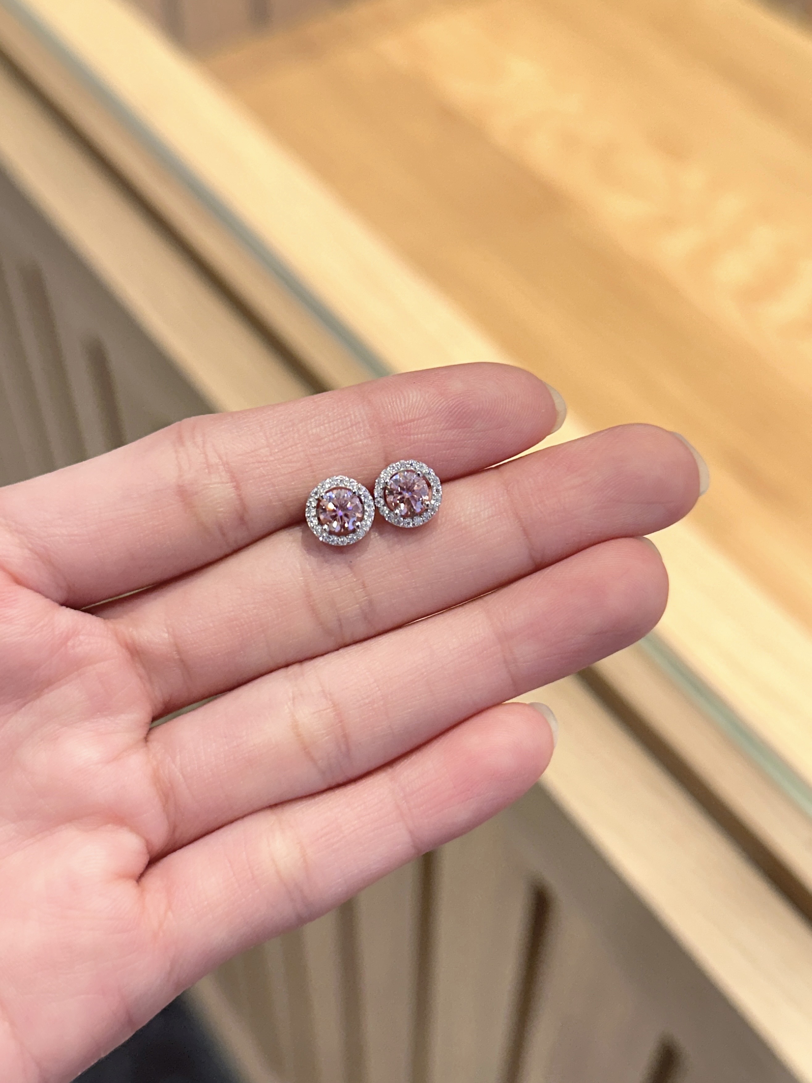 Sakura Bloom moissanite earrings