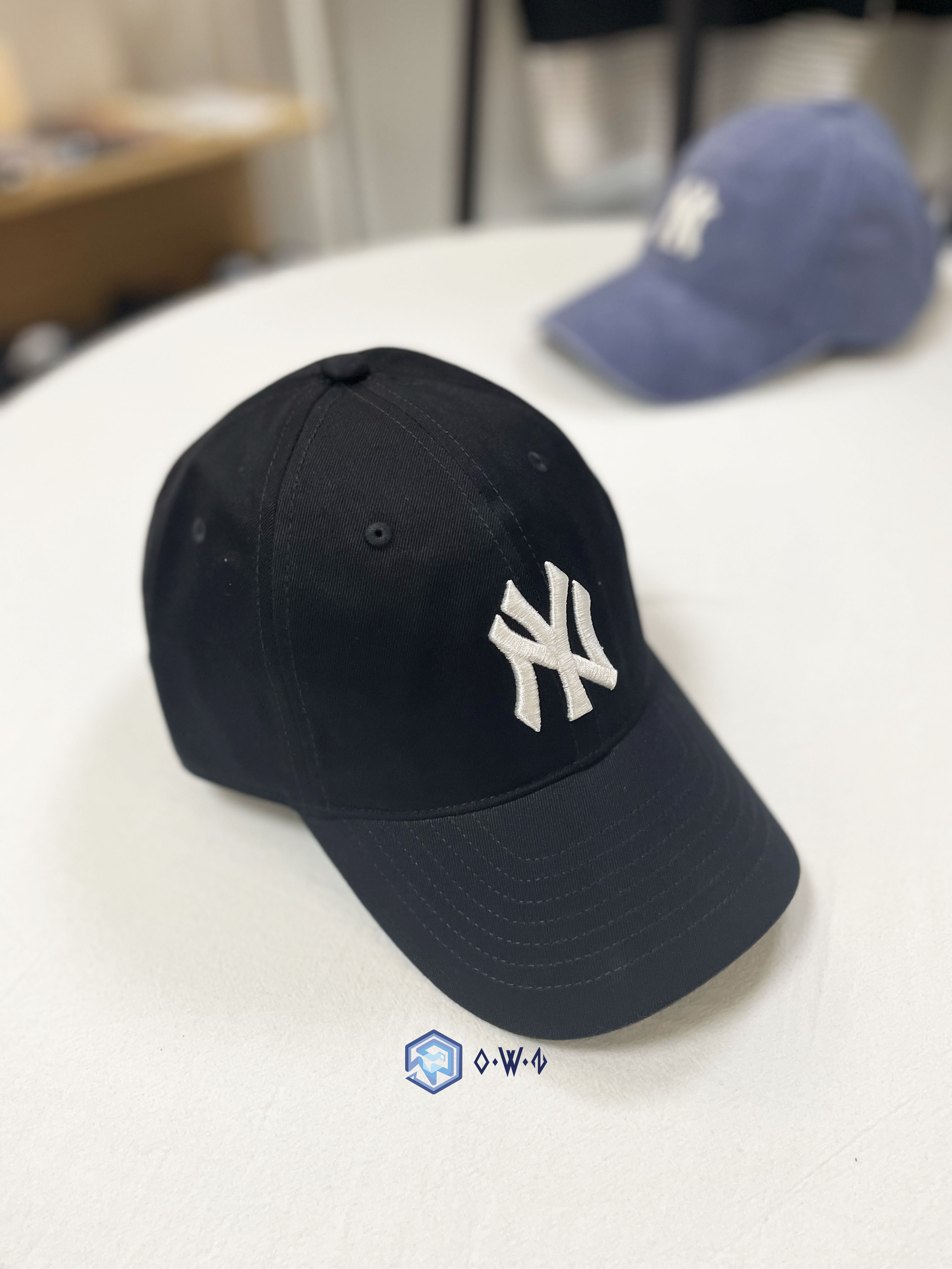 【OWN】MLB Korea 帽子 經典 刺繡 老帽 鴨舌帽 棒球帽 karina同款 NY 洋基 黑色 3ACP6601N-50BKS