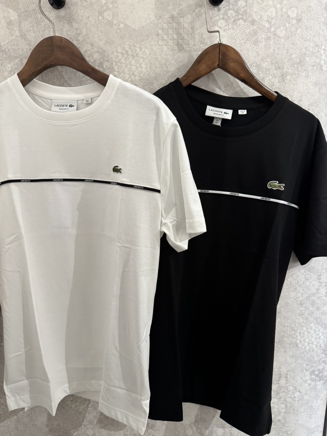 Lacoste 鱷魚 橫條串標小Logo 短袖上衣 短T