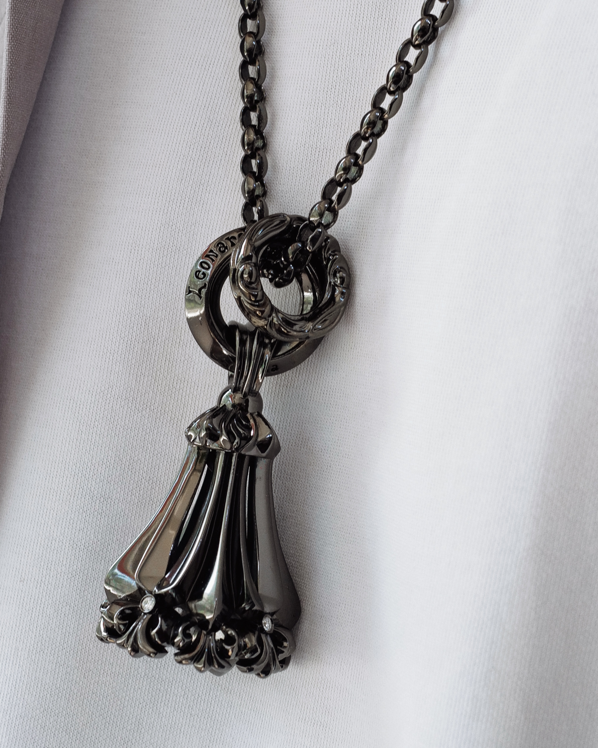 RHODIUM BLACK NECKLACE SET