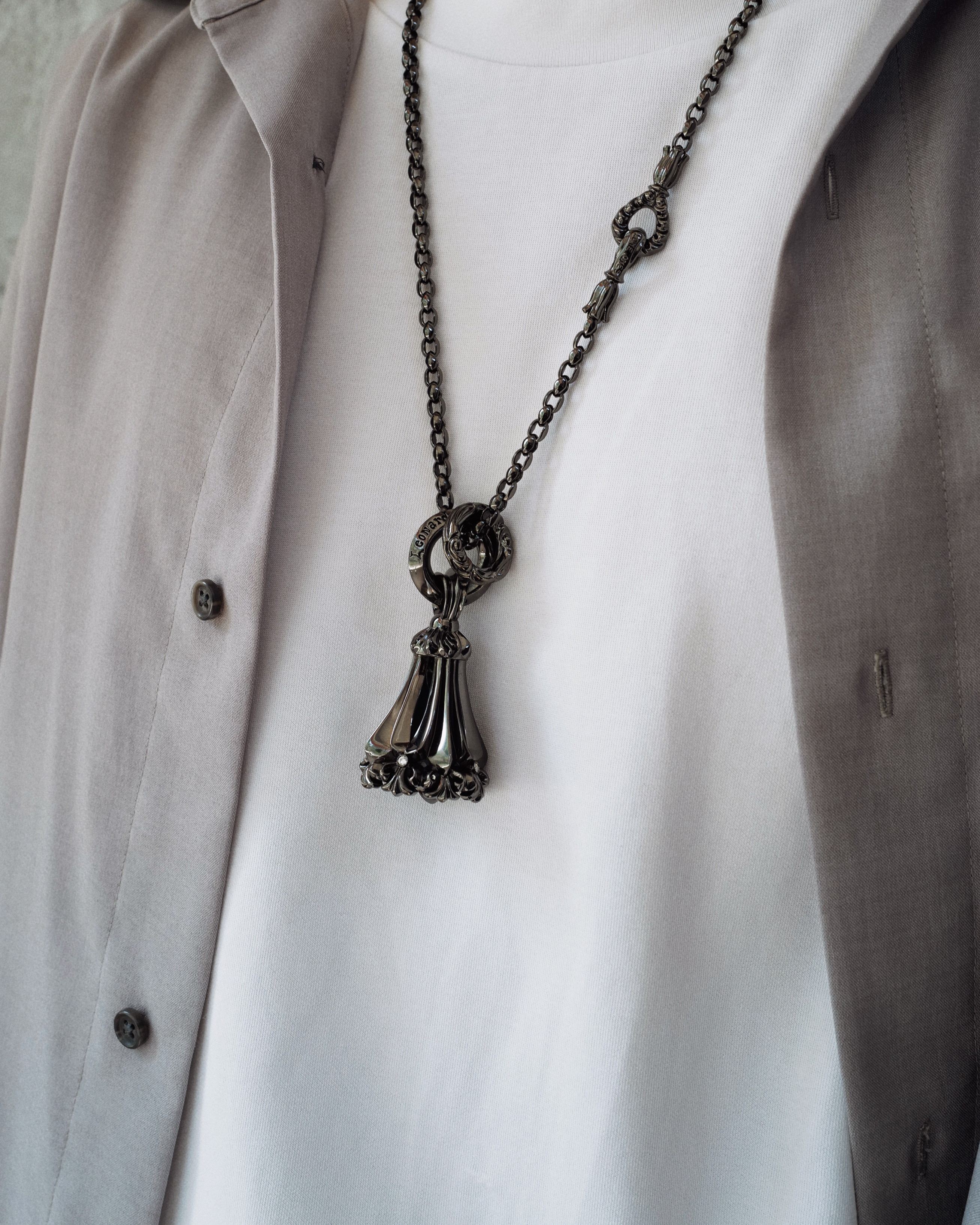 RHODIUM BLACK NECKLACE SET