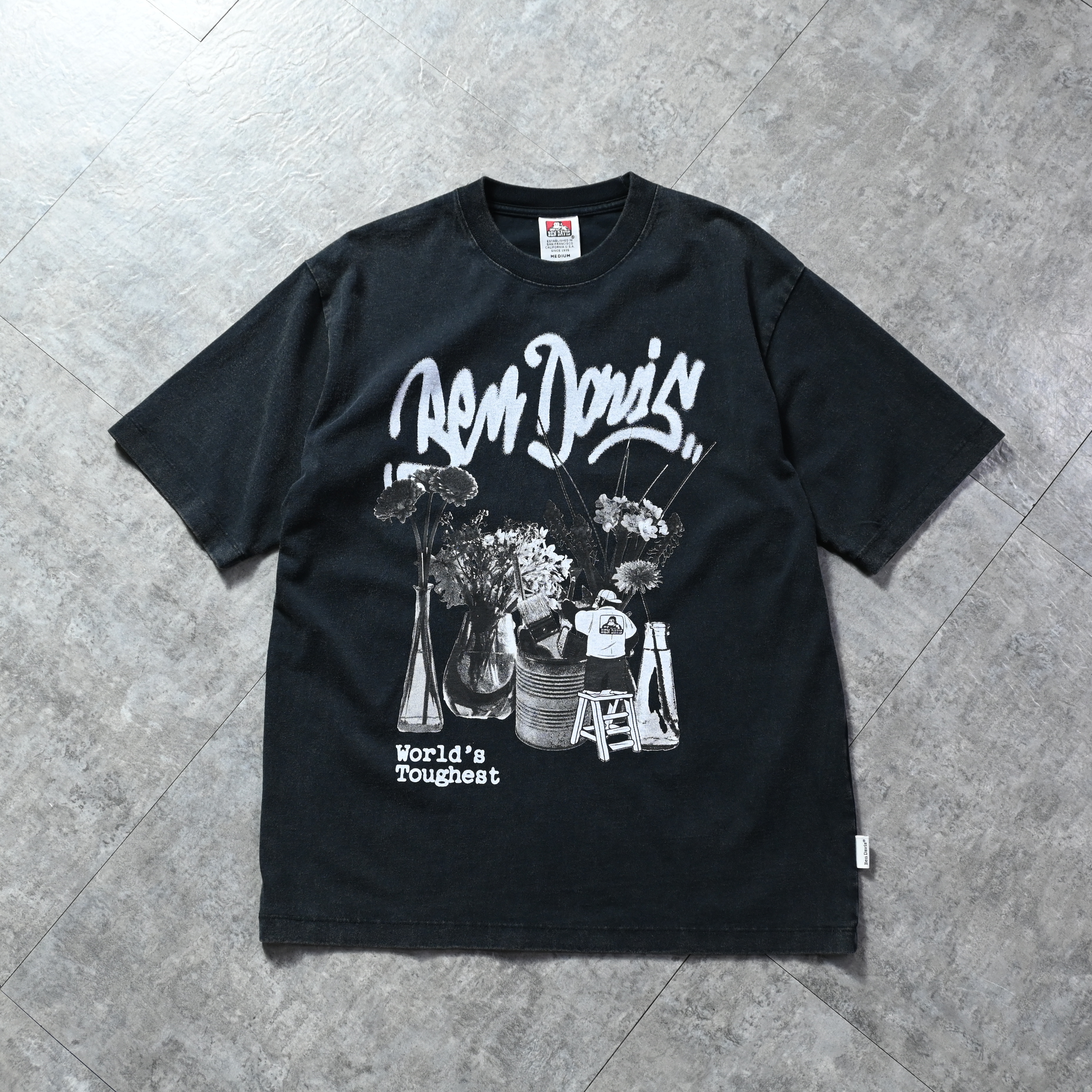 Ben Davis JP FLOWER VASE VNTG TEE