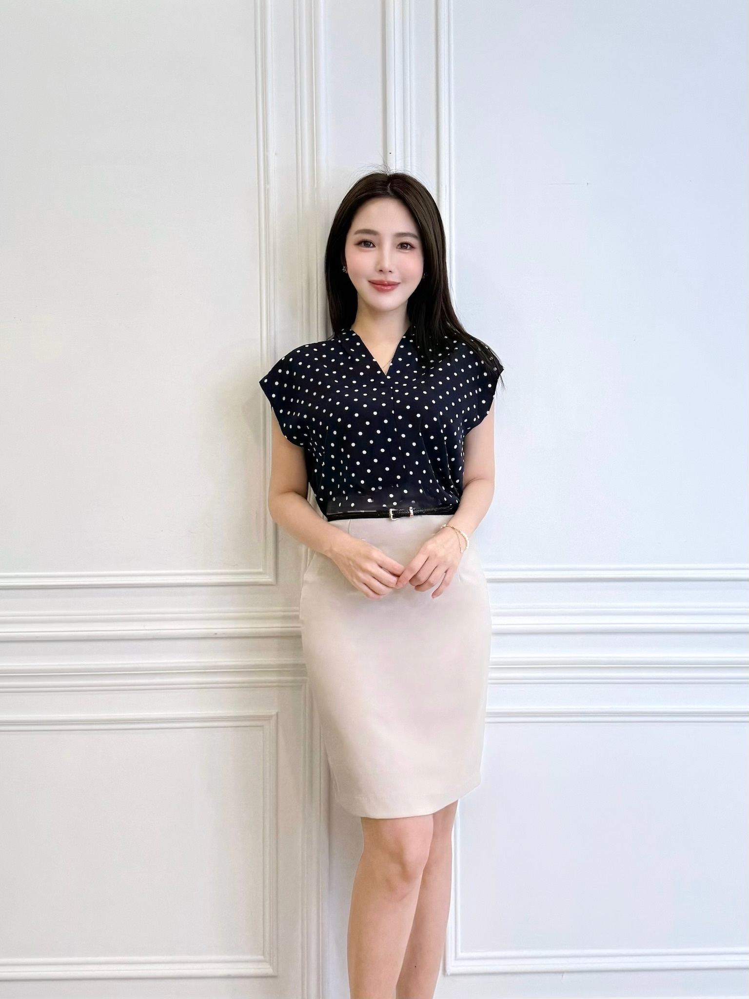 (好身形必備!)夏季10色修身窄裙-杏灰