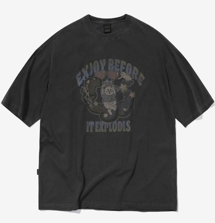 CPGN STUDIO / Xplo Bunny Pigment short T-shirt / Smokeblack /   JUL25
